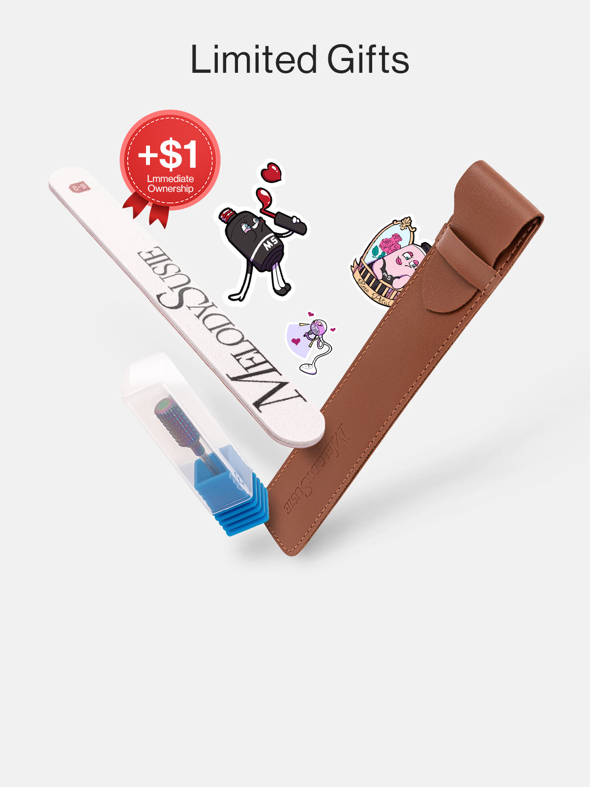 SP1 1USD limited gifts including bit nail file stickers