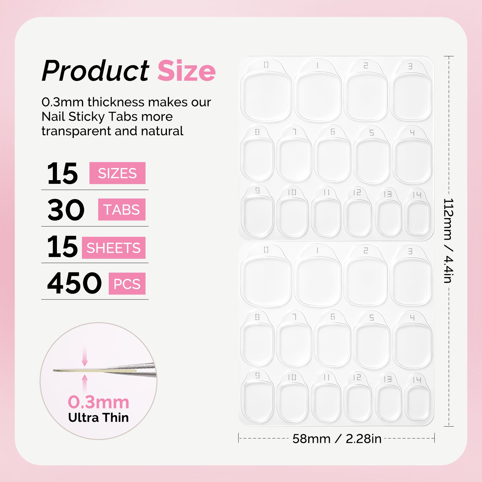 MelodySusie Nail Adhesive Tabs for Press On Nails