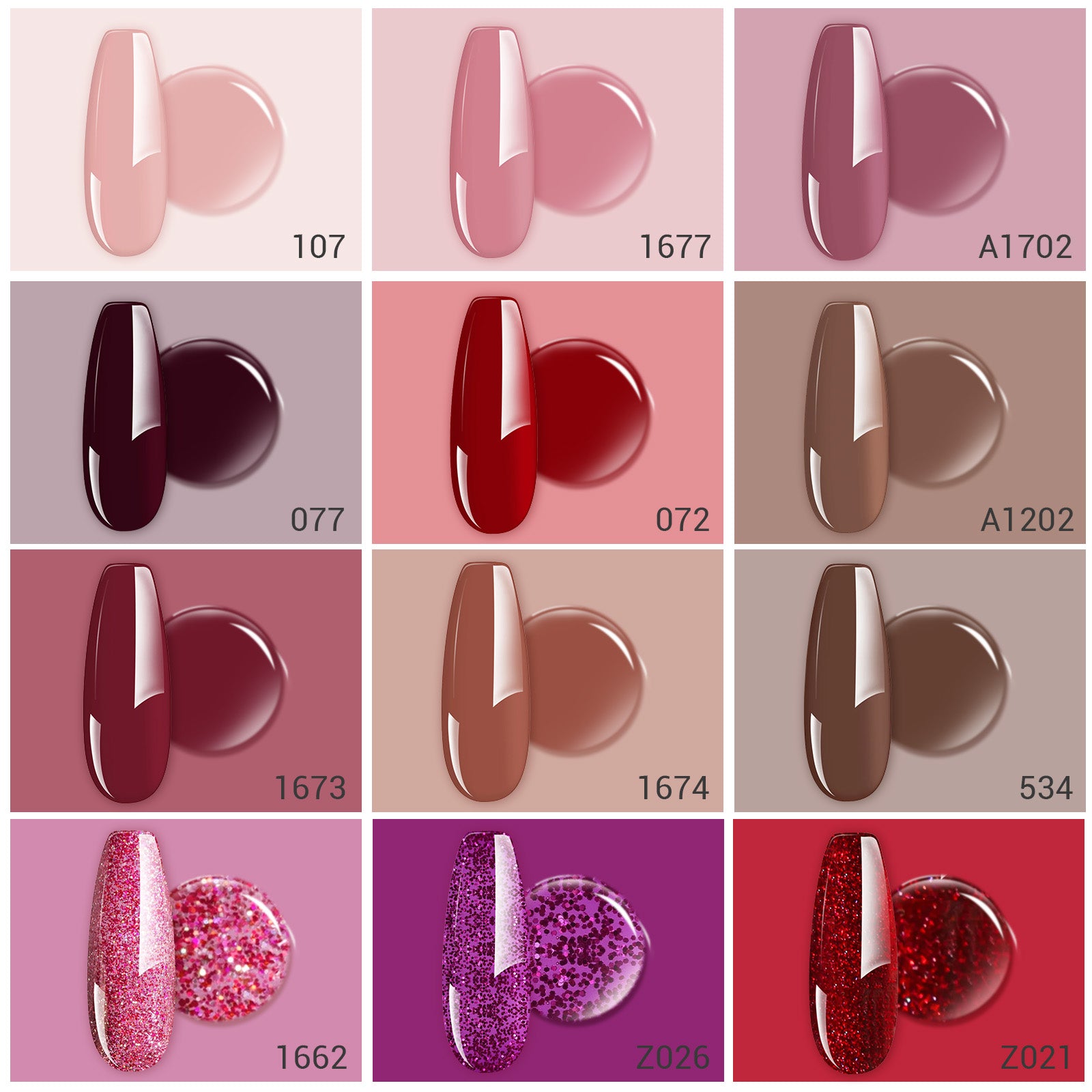 Fall & Winter 15ml Gel Nail Polish Set