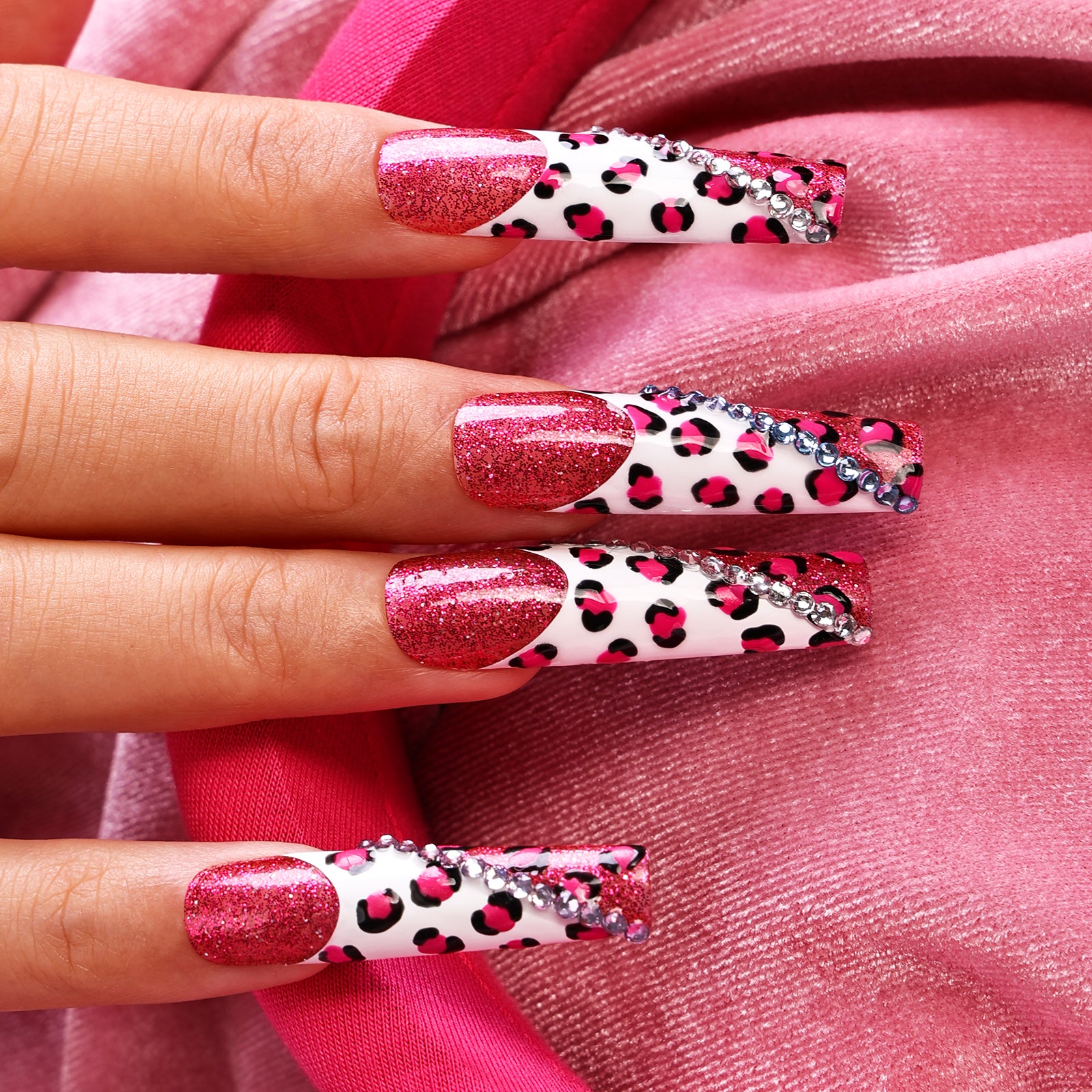 Pink Panther Square Xtreme Press On Nails| MelodySusie
