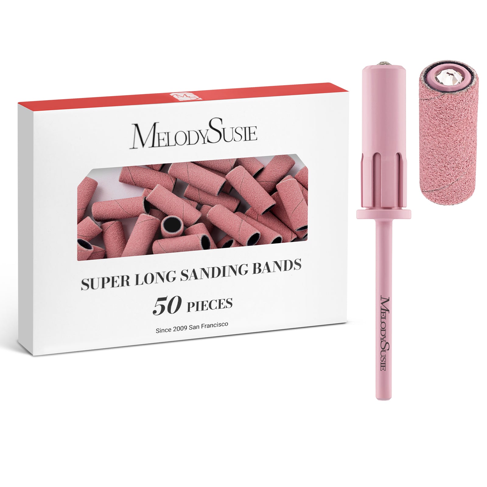 Super Long Sanding Bands with 6.65mm Crystal Mandrel Bit - 50 Pcs