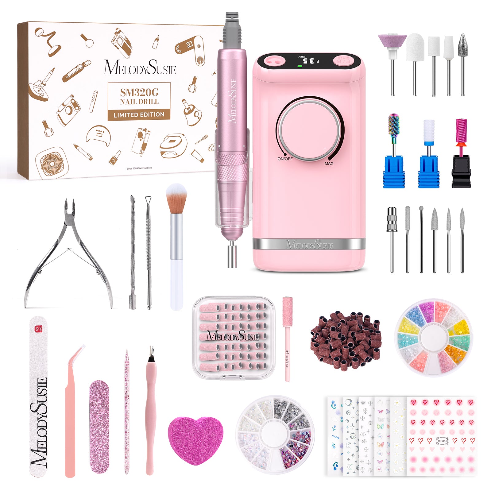 SM320G Rechargeable 35000RPM Nail Drill Gift Box