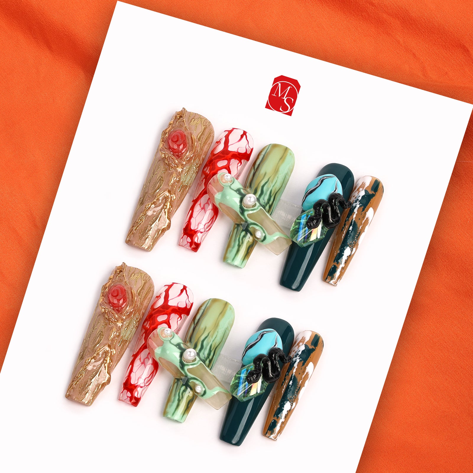 Mysterious Island Coffin Xtreme Press On Nails| MelodySusie