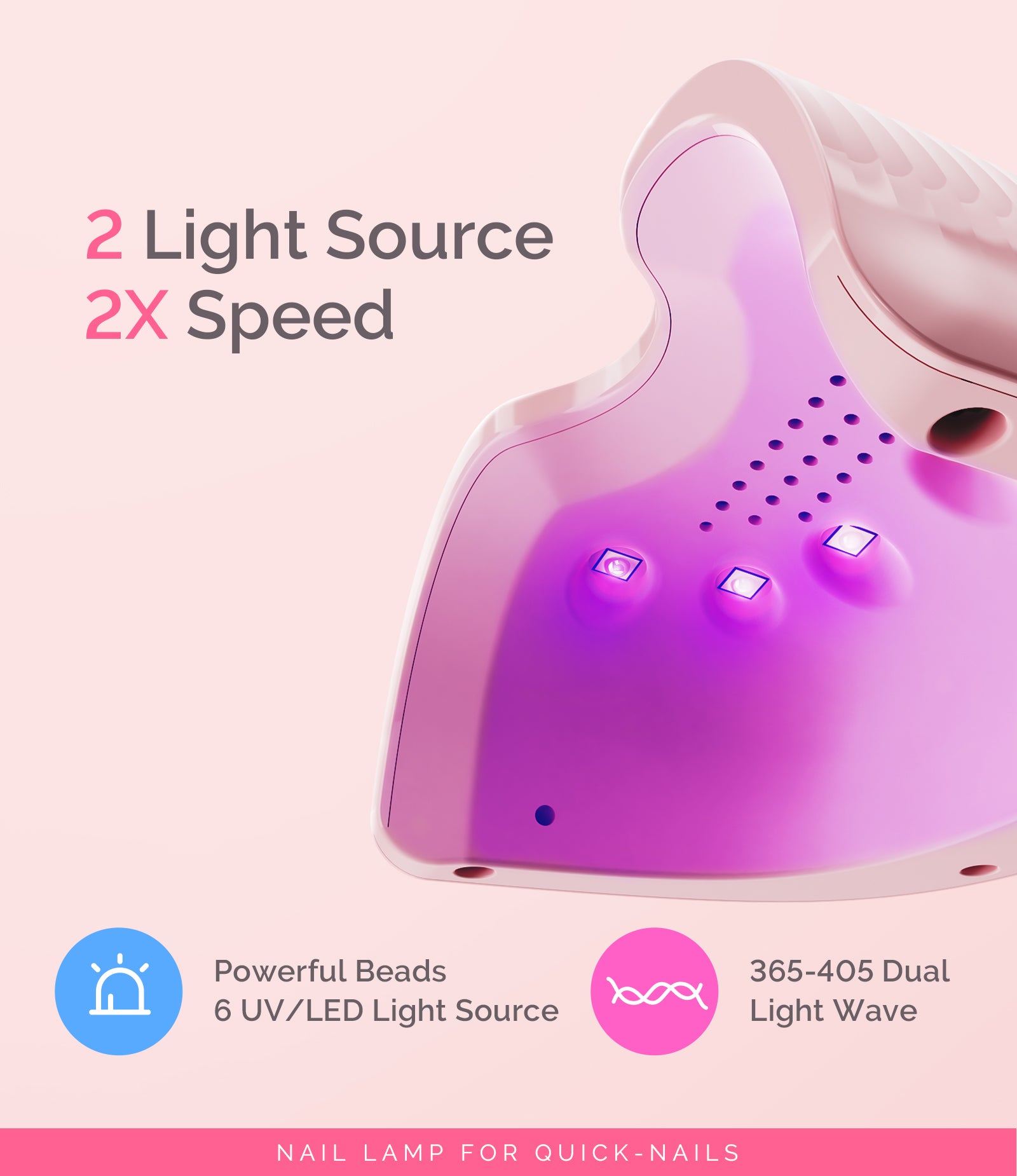 P-ART06G Rechargeable & Cordless LED/UV Nail Lamp
