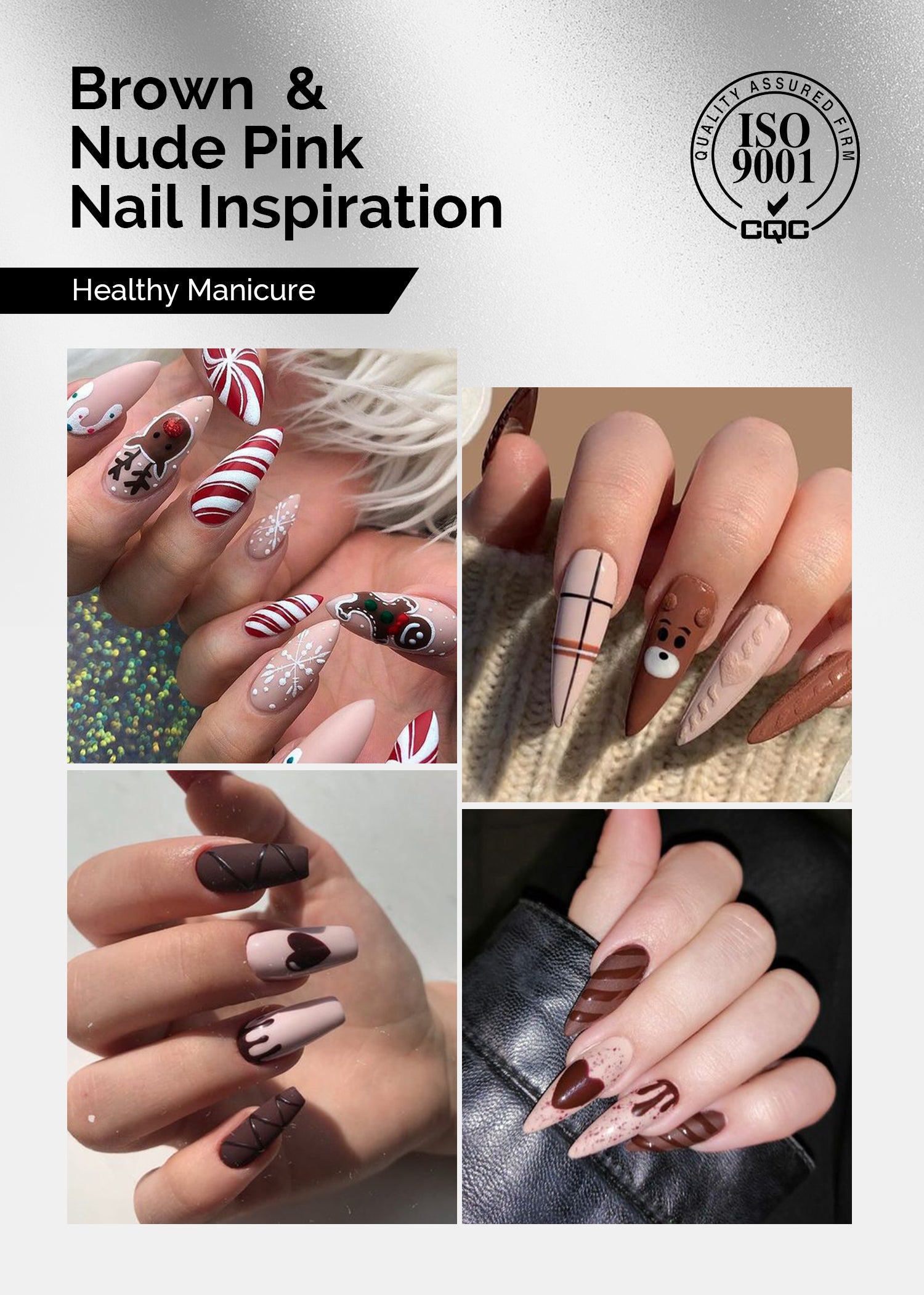 Gel Nail Polish Nude Pink and Brown 2 Pack 15ml