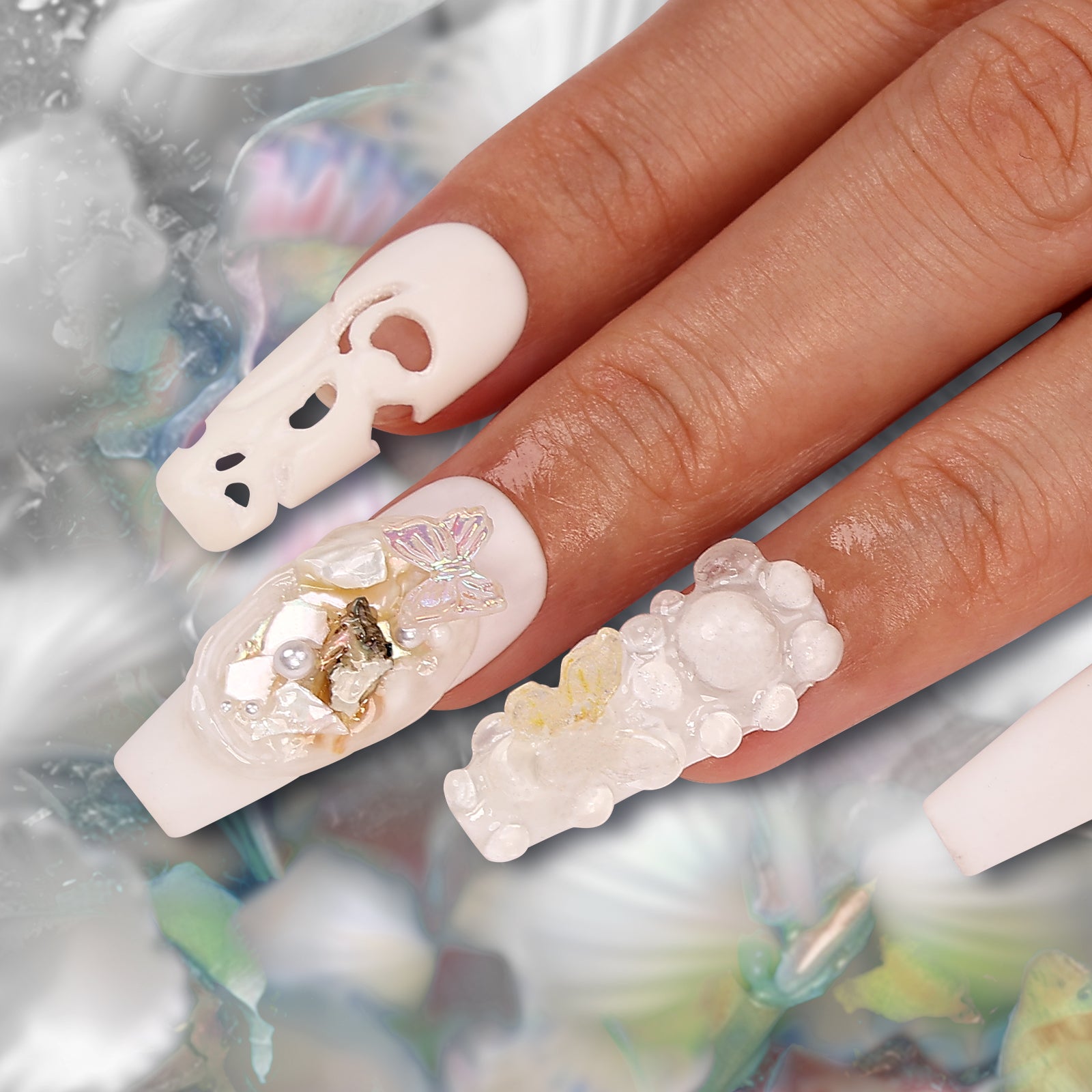 Fairy Coffin Deep Press On Nails
