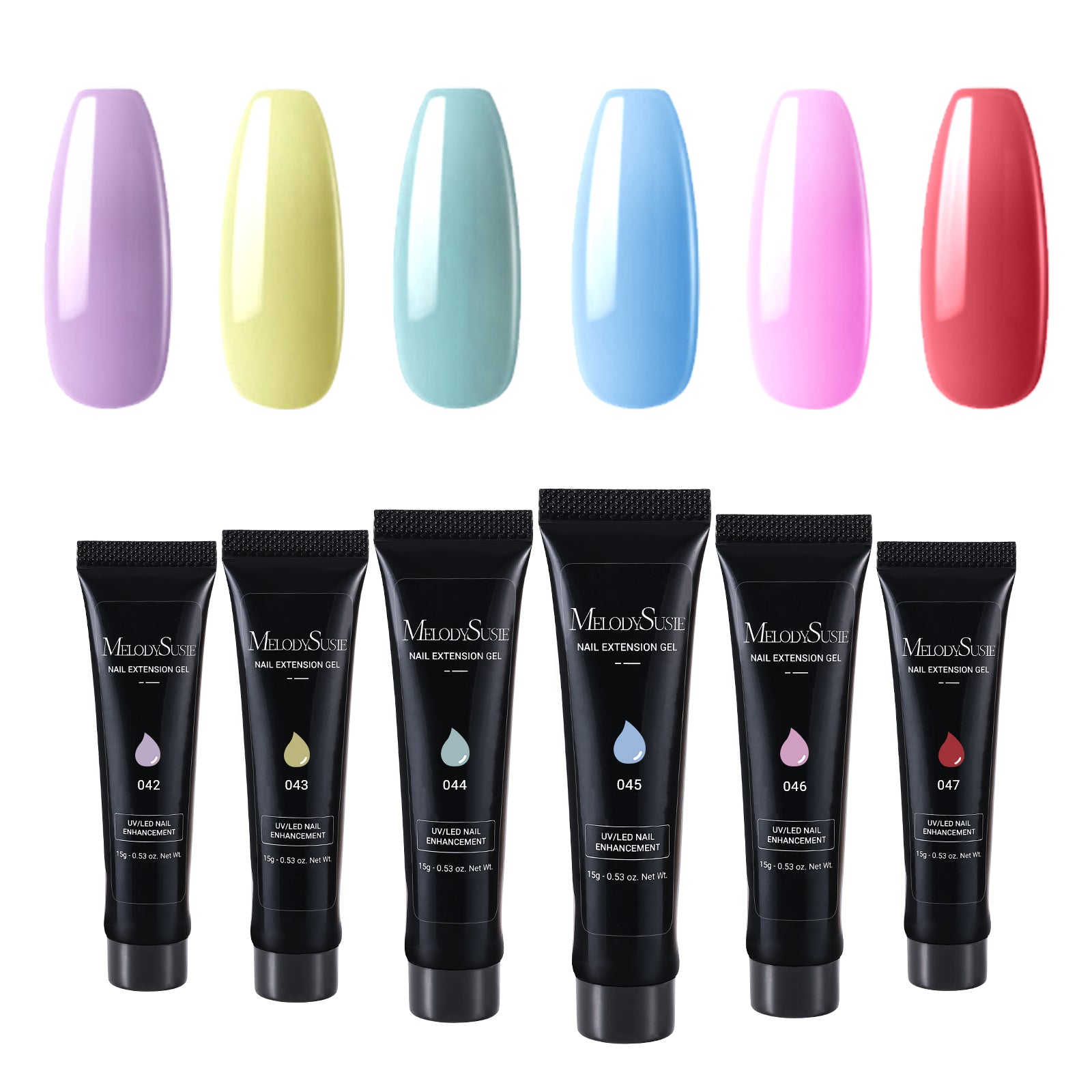 6 Colors Poly Nail Extension Gel Kit