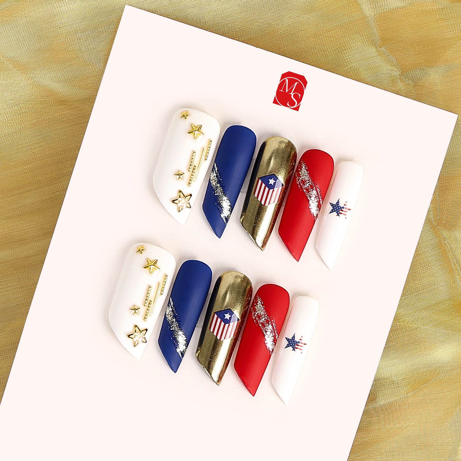 Liberty Light Special Short Lipstick Press On Nails | MelodySusie