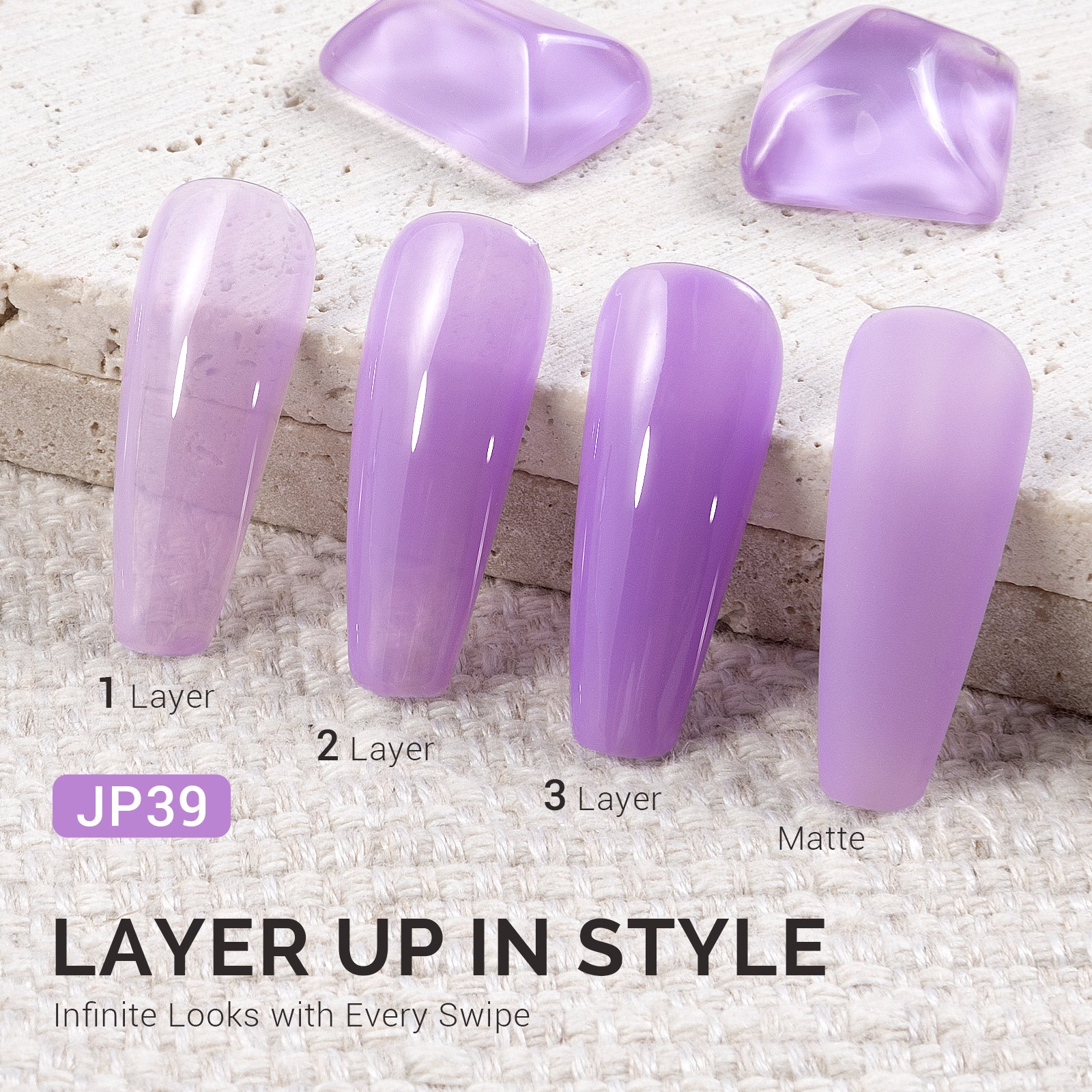 Jeweliver Jelly Gel Polish 15ml - Purple Kunzite - JP39