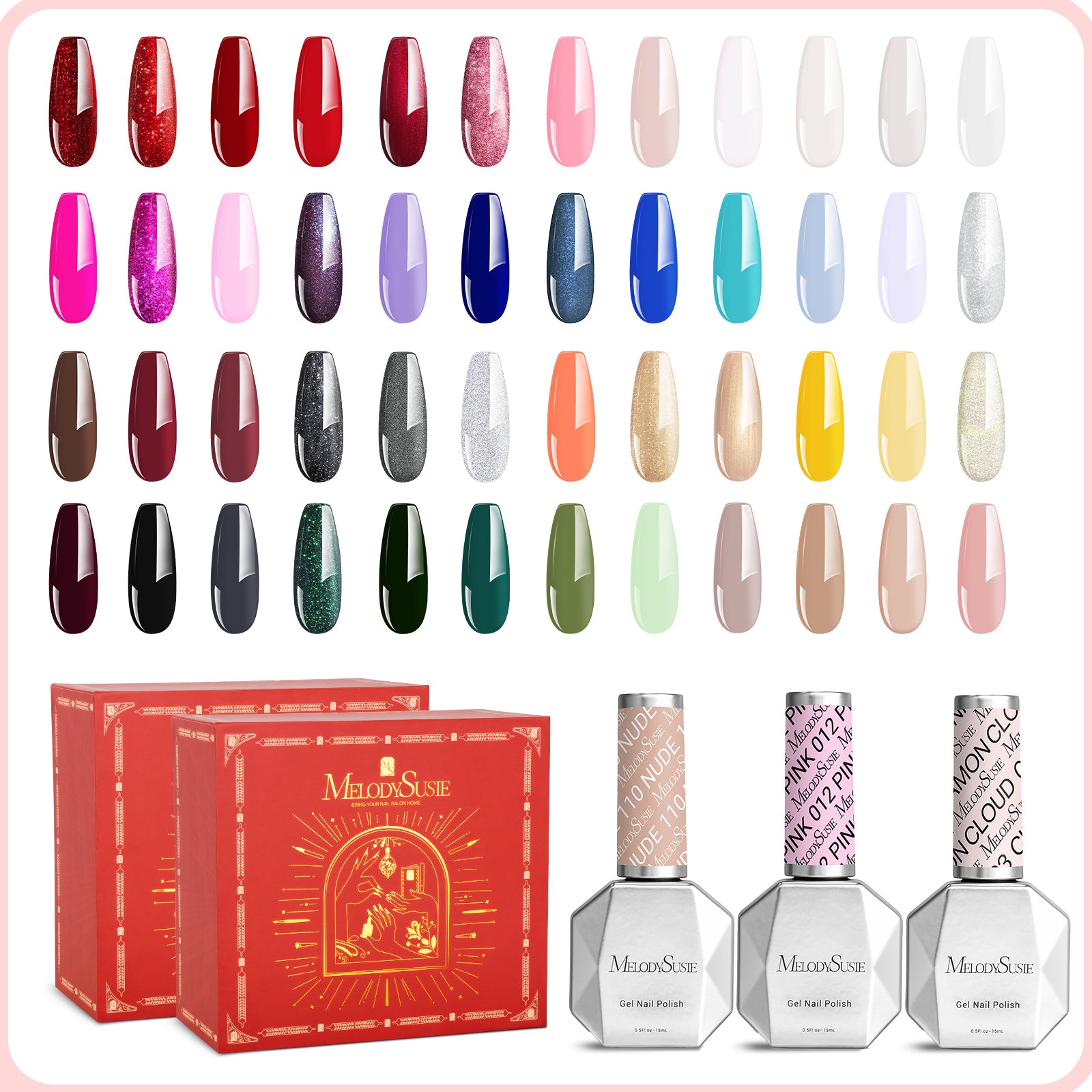 15ml Thick Gel Nail Polish Gift Box - 48 Colors