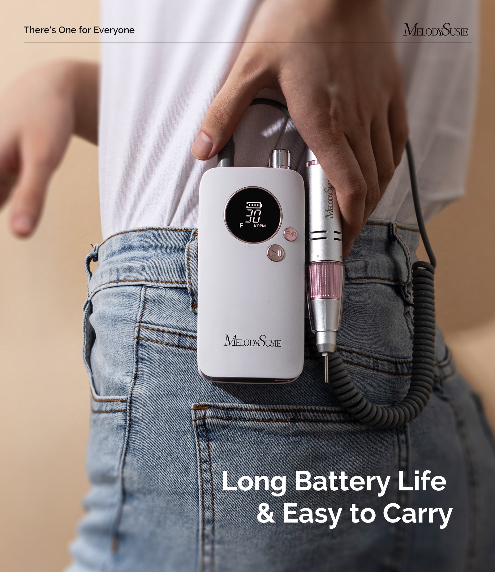 SC320F Clip-On Rechargeable Nail Drill 30,000RPM