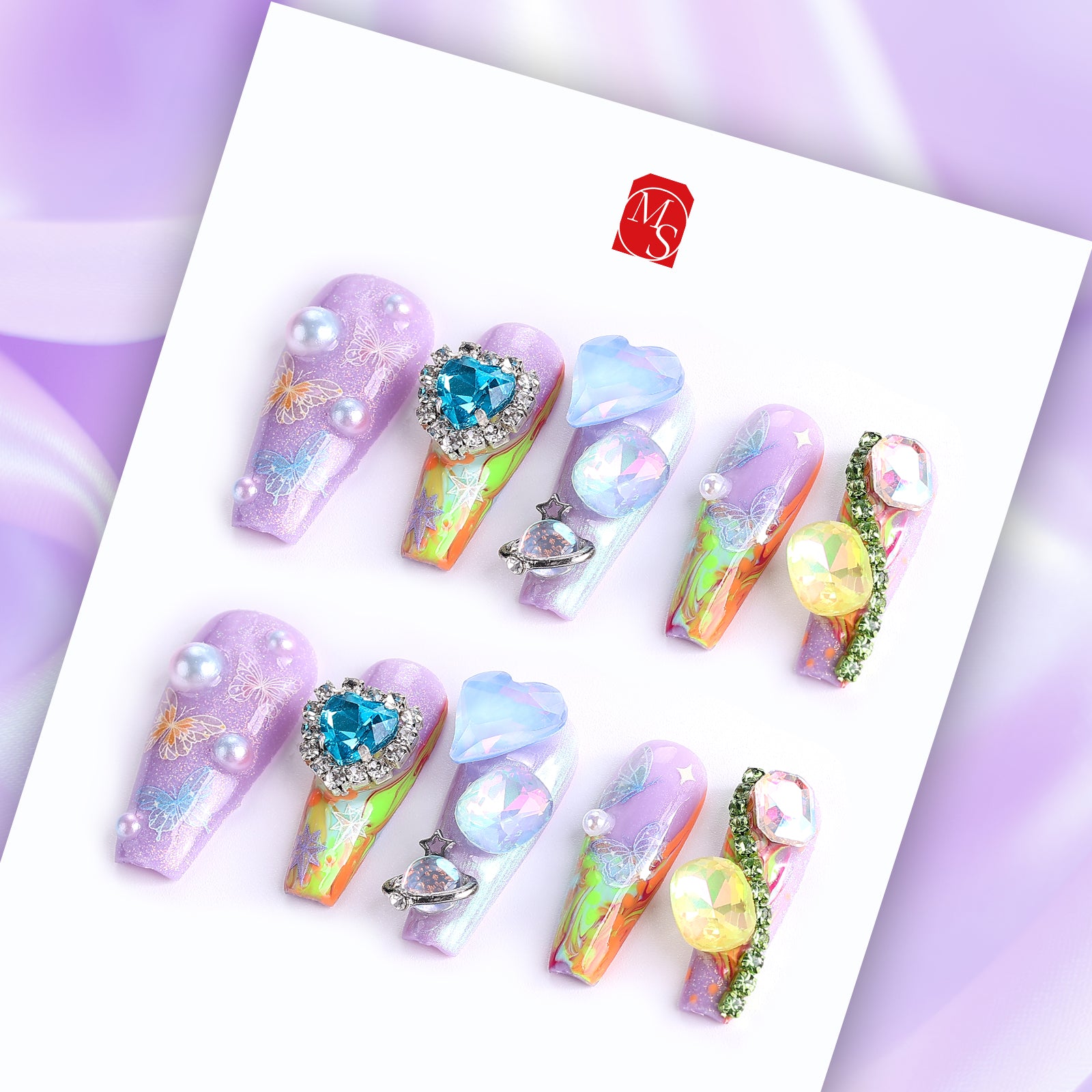 Lavender Lemonade Coffin Long On Nails | MelodySusie
