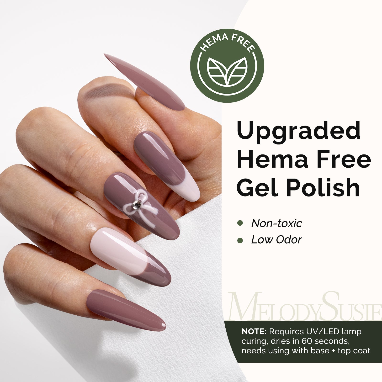 Hema Free Gel Nail Polish 0.5 fl oz/15ml - K0579 Thick Deep Rosy Nude