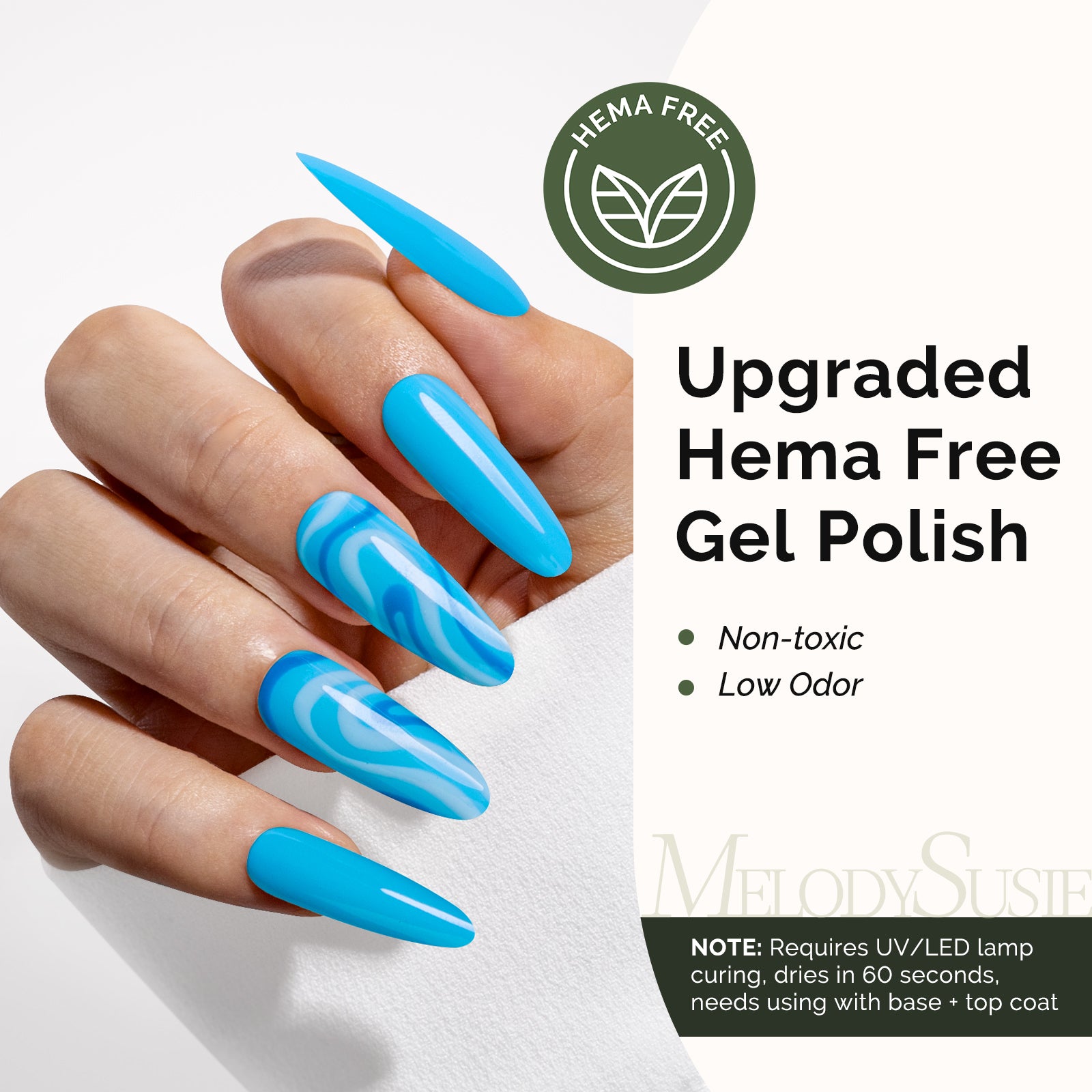 Hema Free Gel Nail Polish 0.5 fl oz/15ml - K0730 Thick Sky Blue