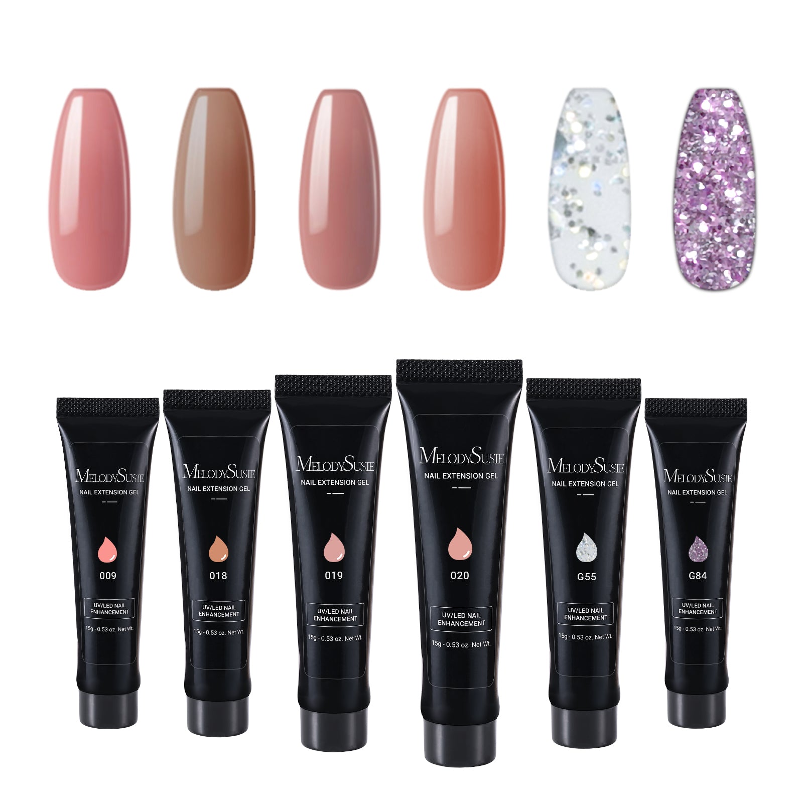 6 Colors Poly Nail Extension Gel Kit - Daily Nude