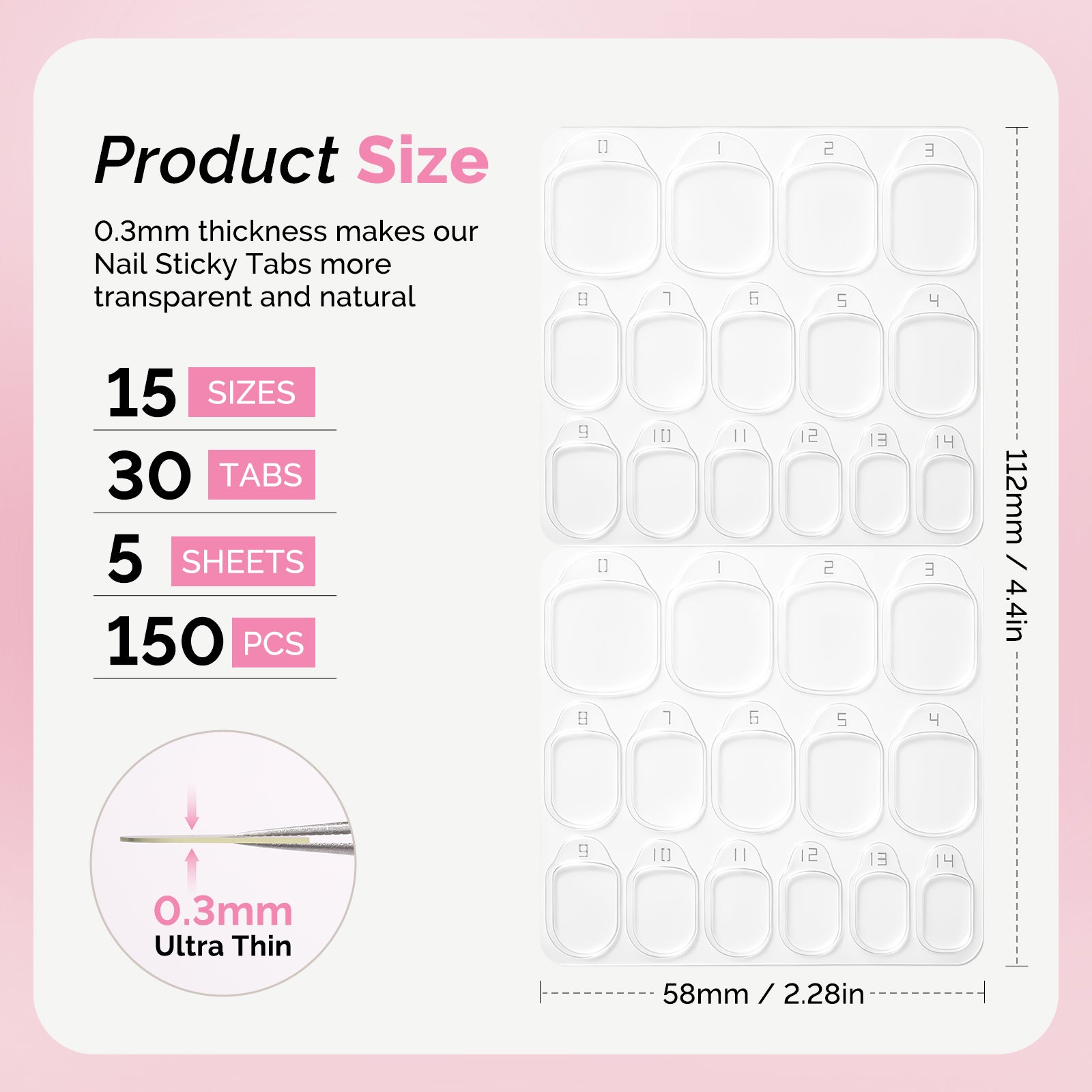 MelodySusie Nail Adhesive Tabs for Press On Nails