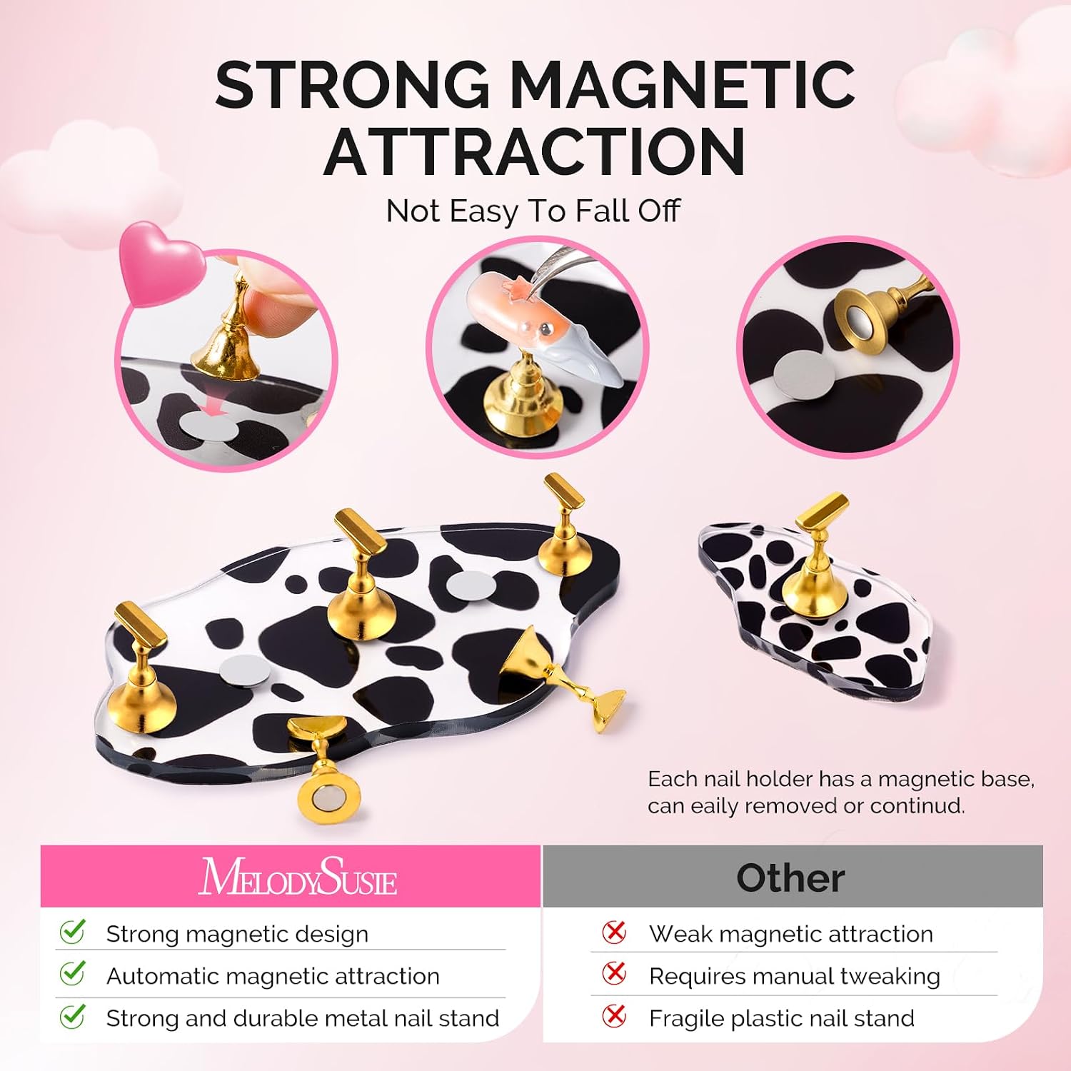 2-Set Spotted Magnetic Nail Stand for Press Ons