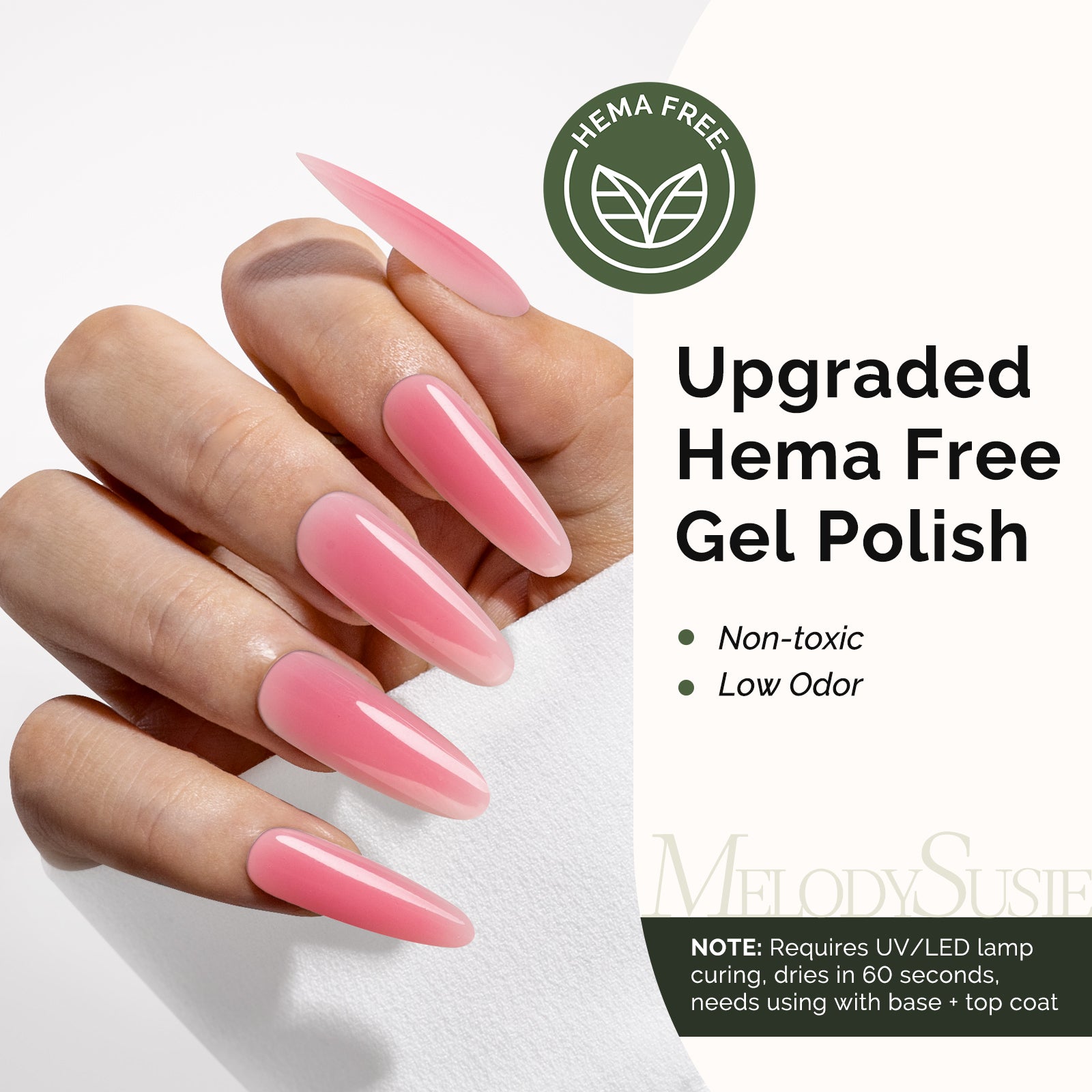 Hema Free Gel Nail Polish 0.5 fl oz/15ml - K0566 Thick Rose Pink