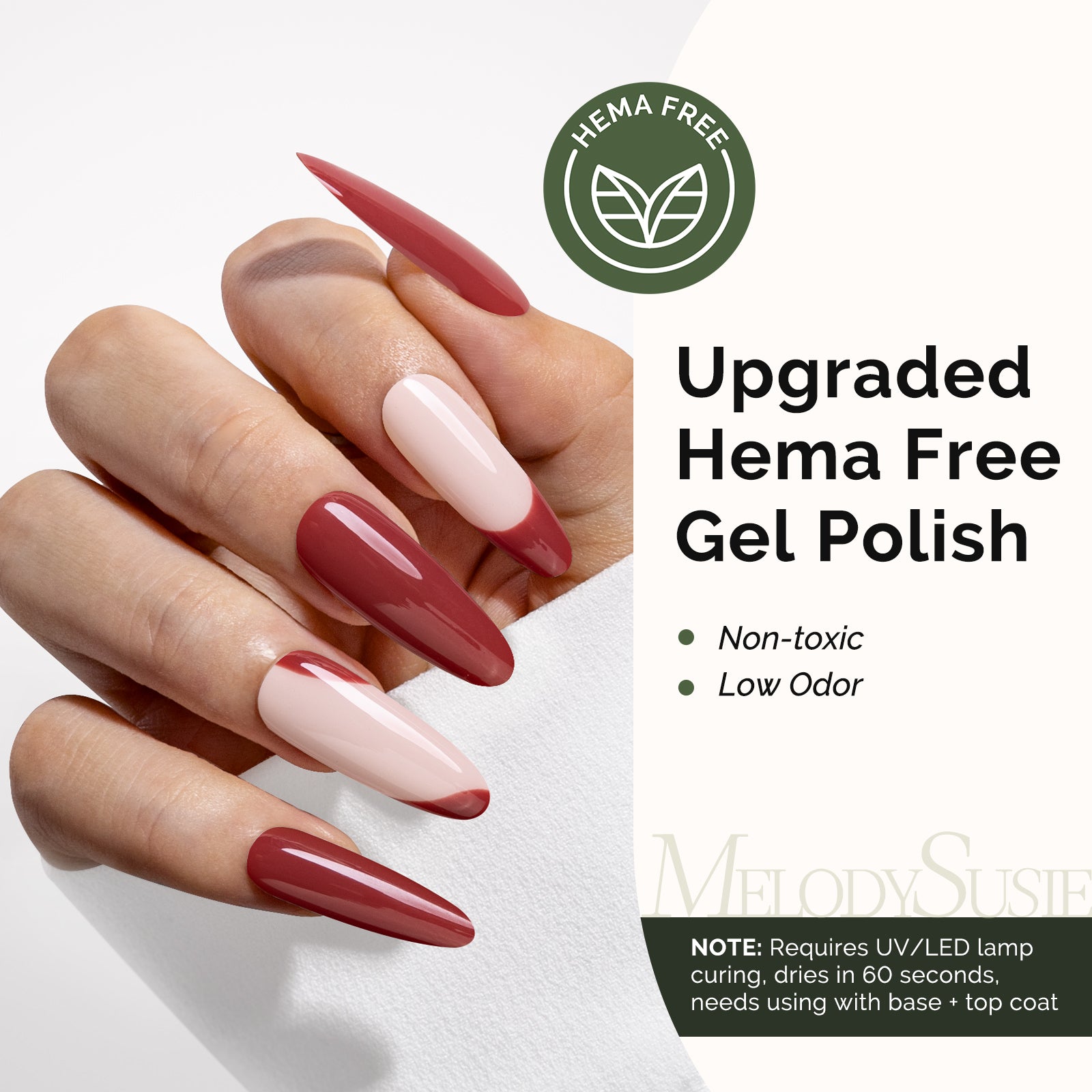 Hema Free Gel Nail Polish 0.5 fl oz/15ml - K1464 Thick Rosy Brown