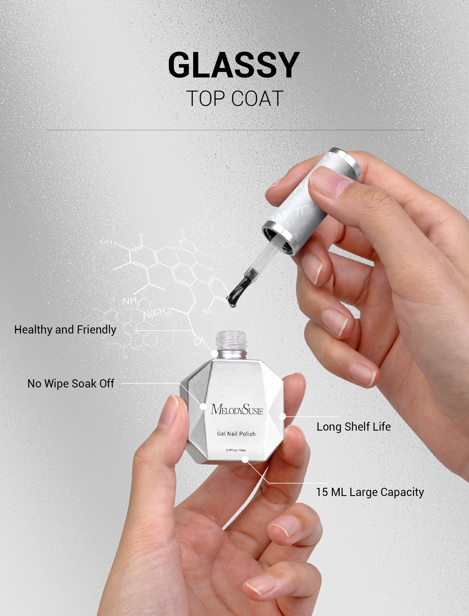 Top & Base Coat Nail Gel Polish 15ml