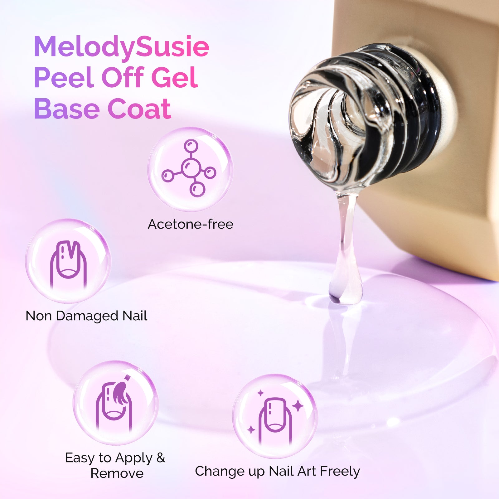 15ML Clear Peel Off Gel Base Coat for Gel Nail Polish