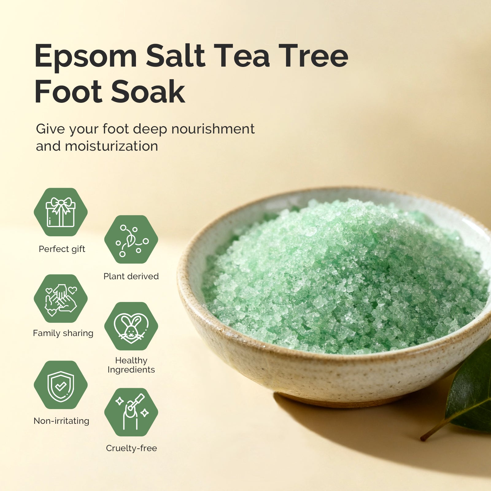 Tea Tree Oil Foot Soak with Sea Salt