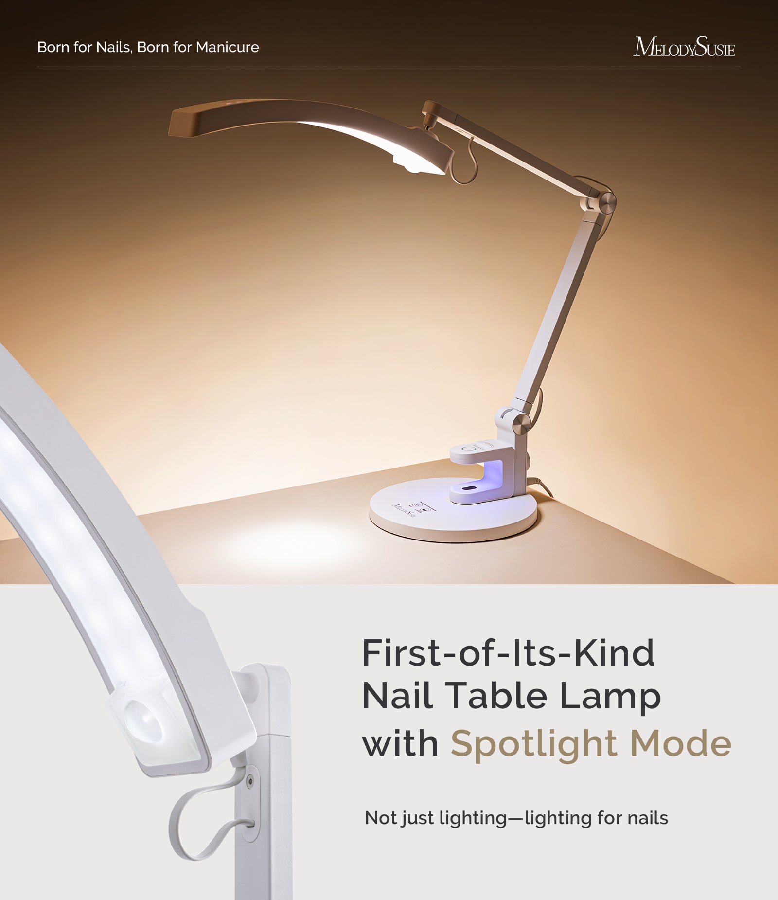 S-Pro29G Nail-Focused 3-Mode Manicure Table Lamp