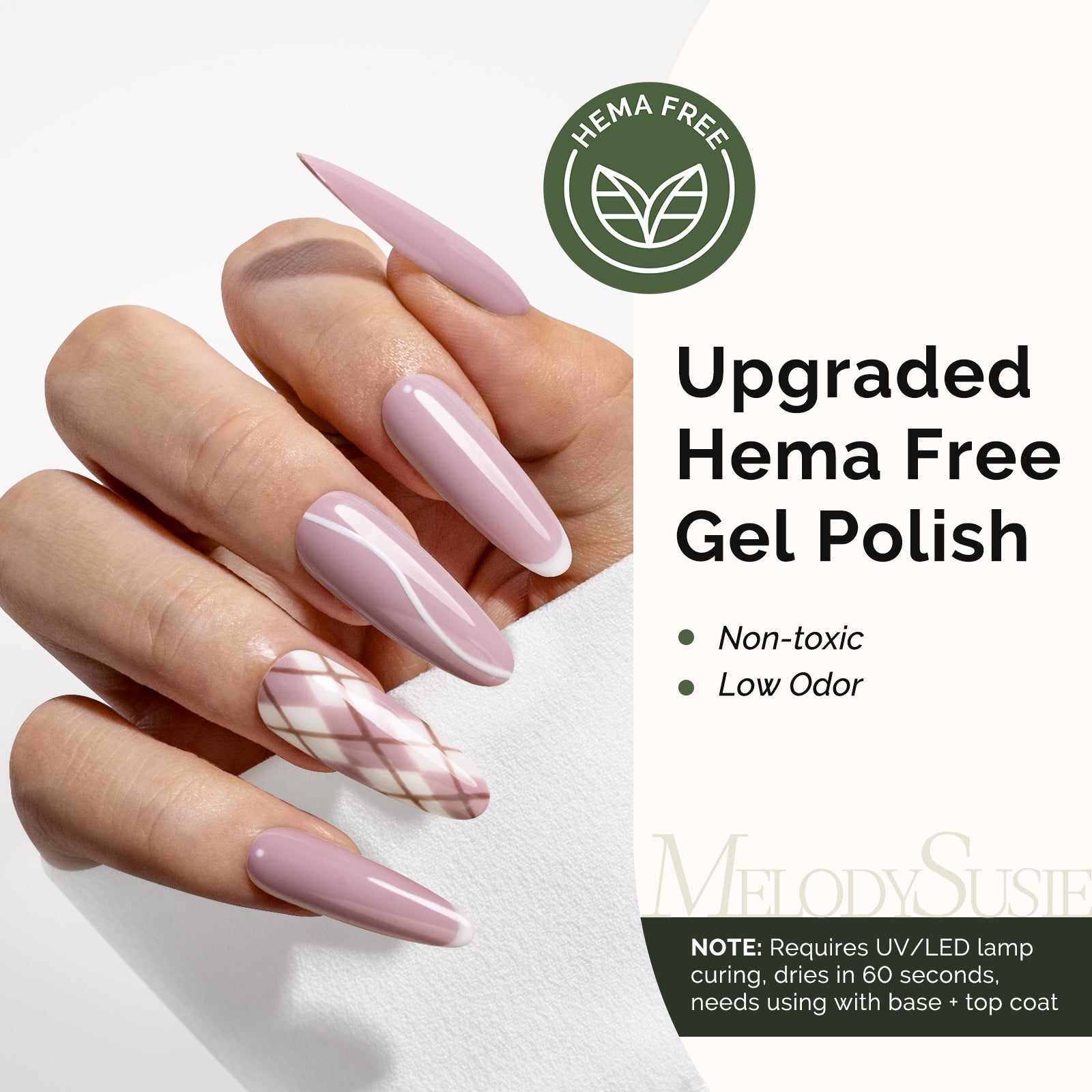Hema Free Gel Nail Polish 0.5 fl oz/15ml - K0571 Thick Lavender Nude Pink
