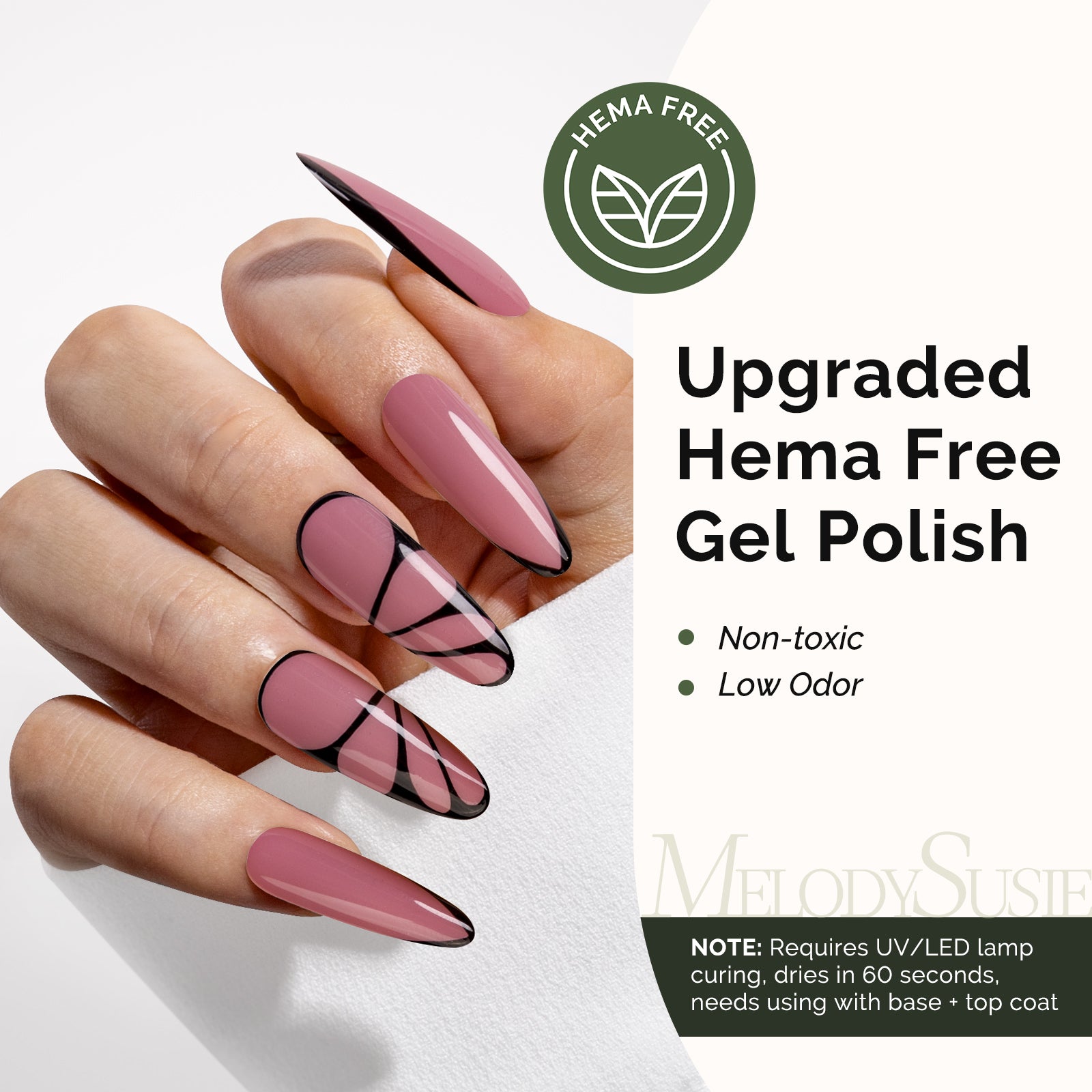 Hema Free Gel Nail Polish 0.5 fl oz/15ml - K0611 Thick Rosy Nude