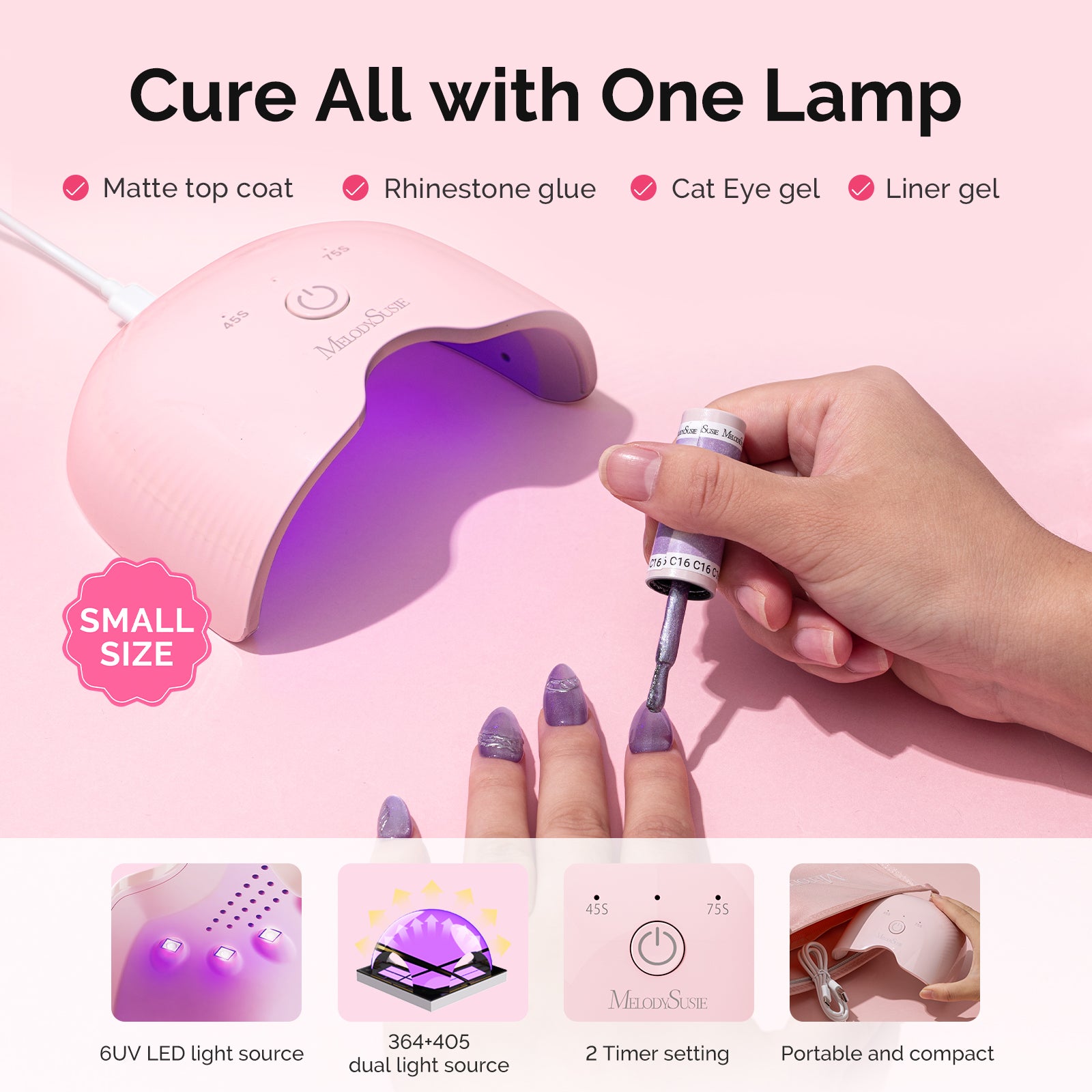 Gel Nail Polish Kit with UV Light P-ART06F