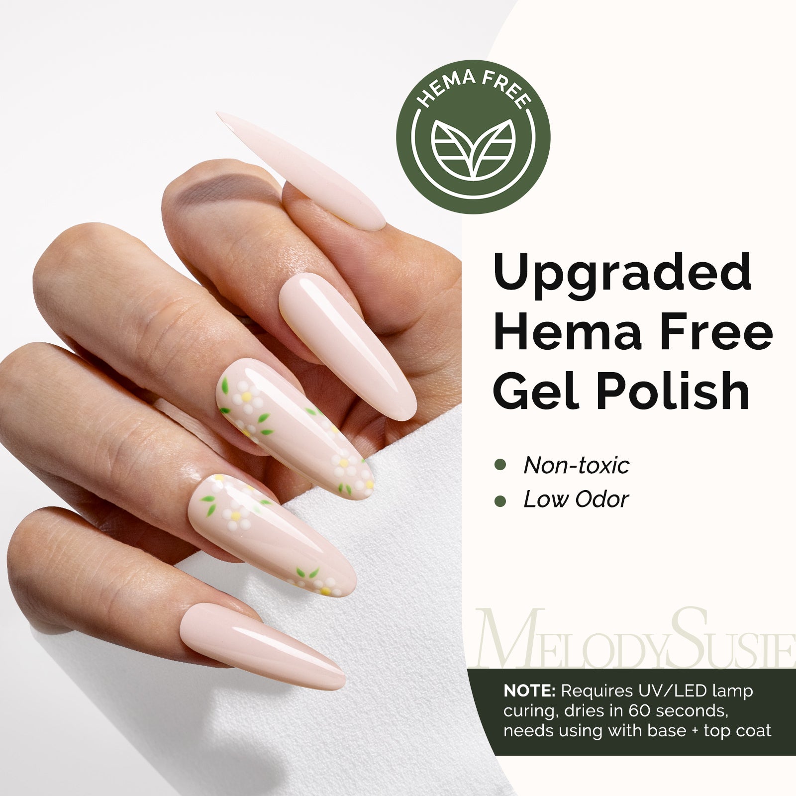 Hema Free Gel Nail Polish 0.5 fl oz/15ml - K0484 Thick White Nude Pink