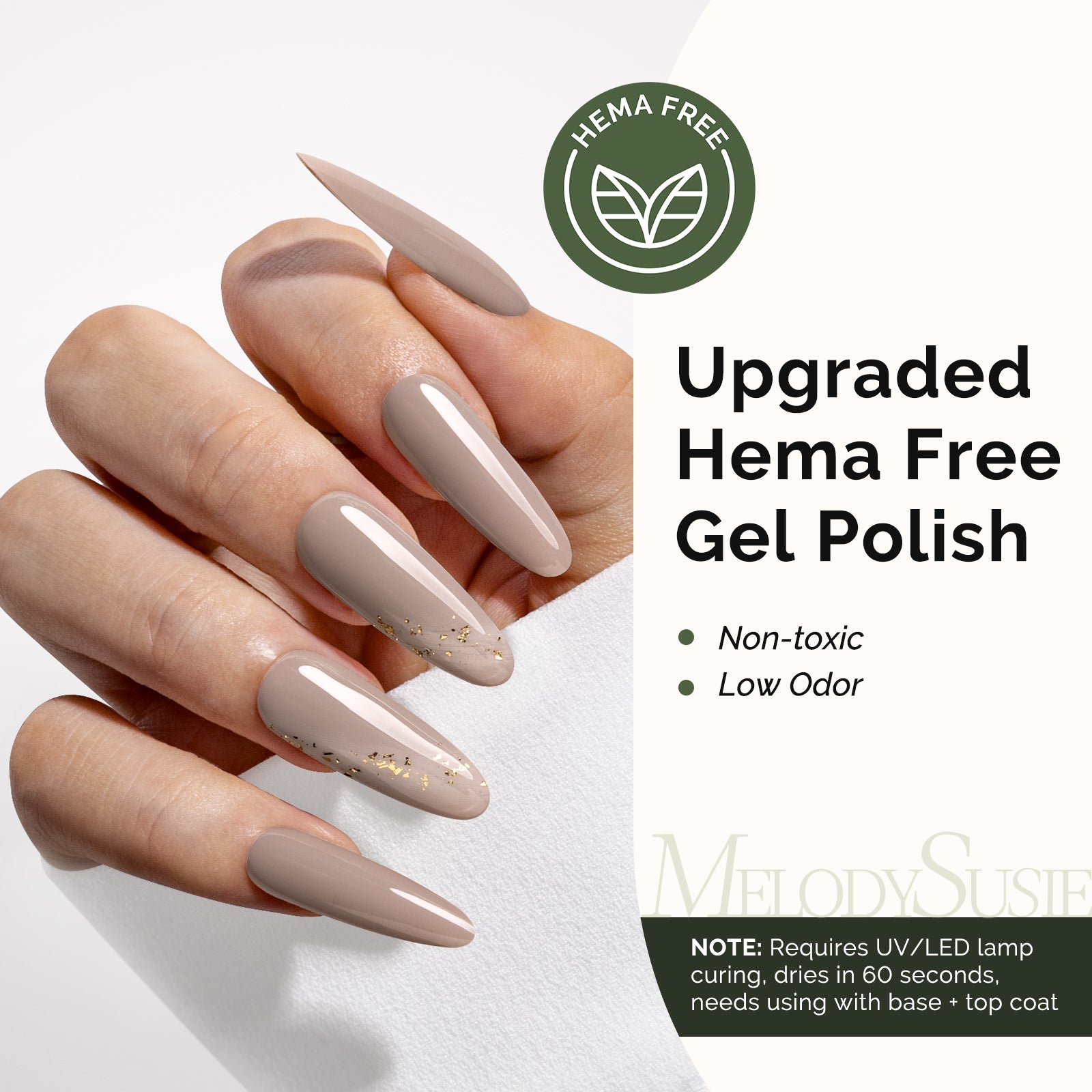Hema Free Gel Nail Polish 0.5 fl oz/15ml - K0474 Thick Gray Nude