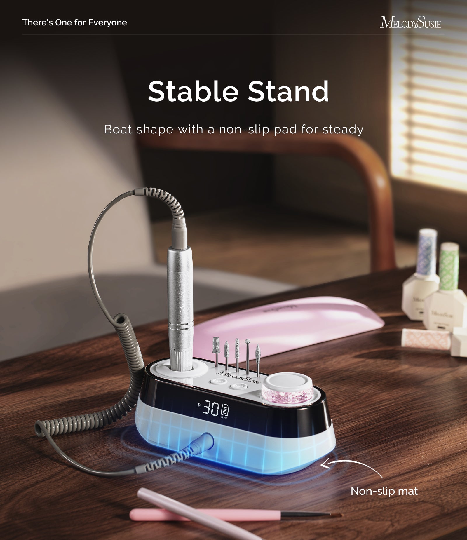 SC320A Desktop Multifunctional Rechargeable Nail Drill 30,000RPM - White