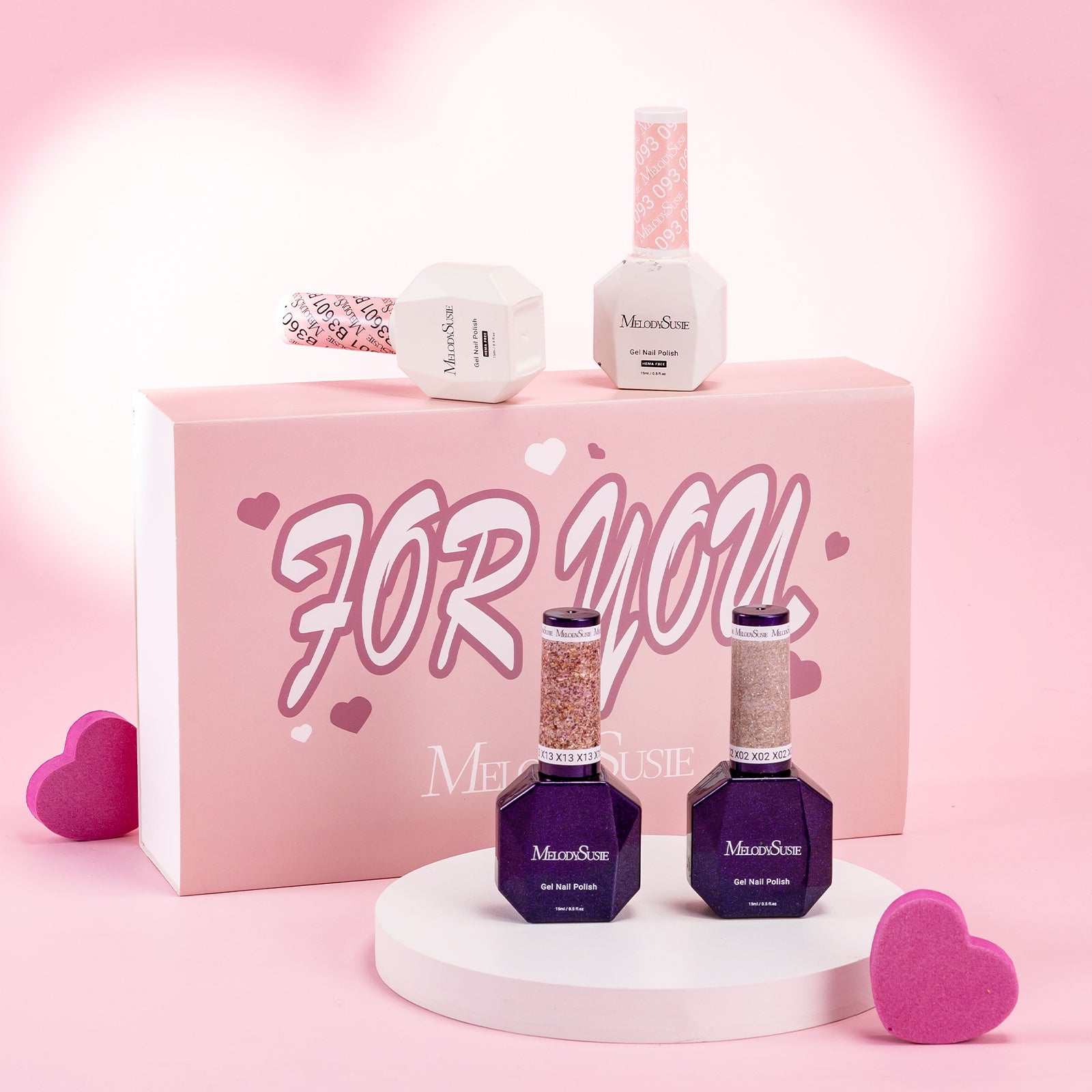 Valentine's Day Gel Nail Polish Pink Promise Set - 8 Colors