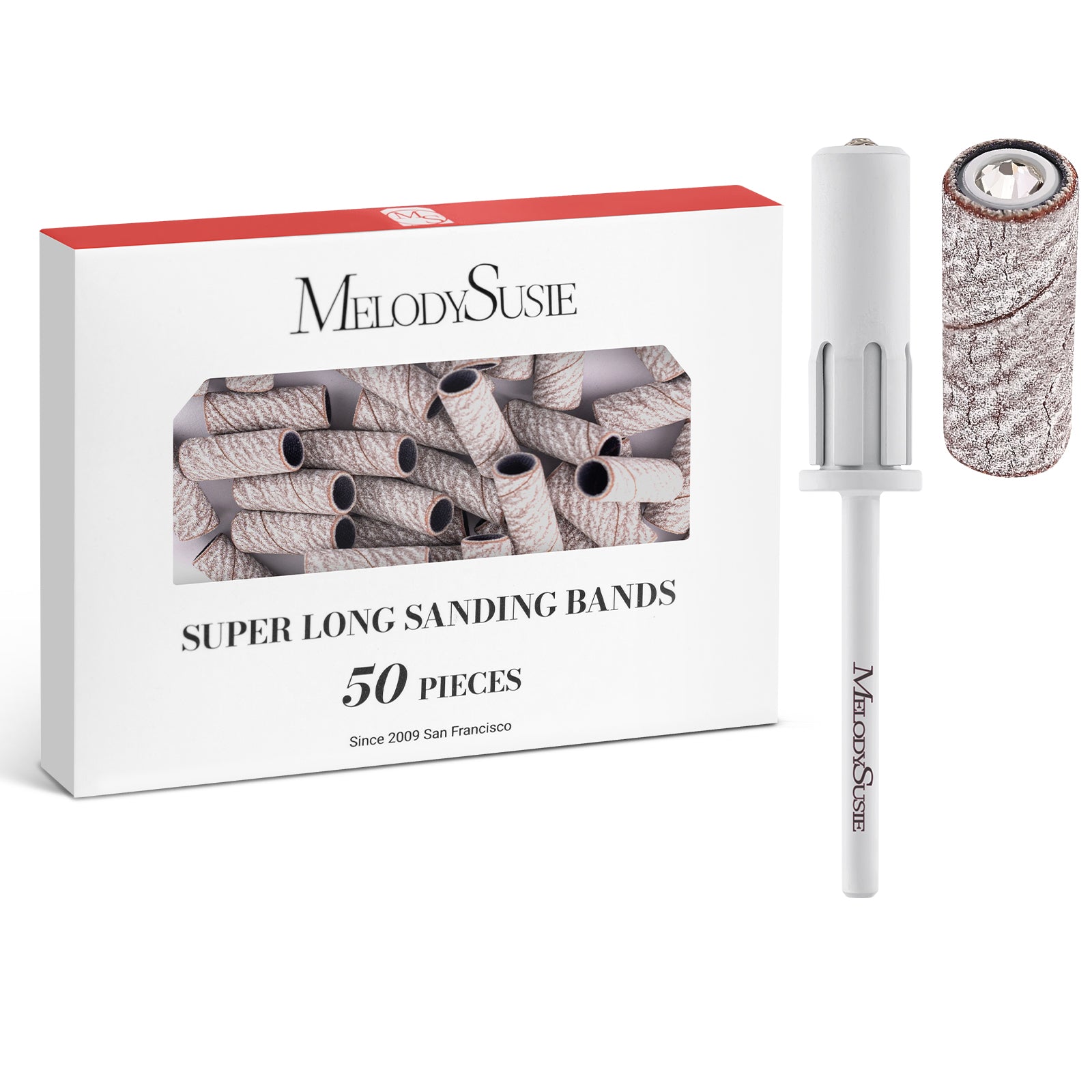 Super Long Sanding Bands with 6.65mm Crystal Mandrel Bit - 50 Pcs