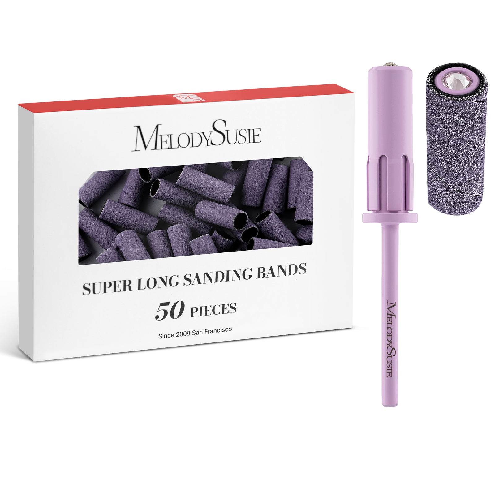 Super Long Sanding Bands with 6.65mm Crystal Mandrel Bit - 50 Pcs