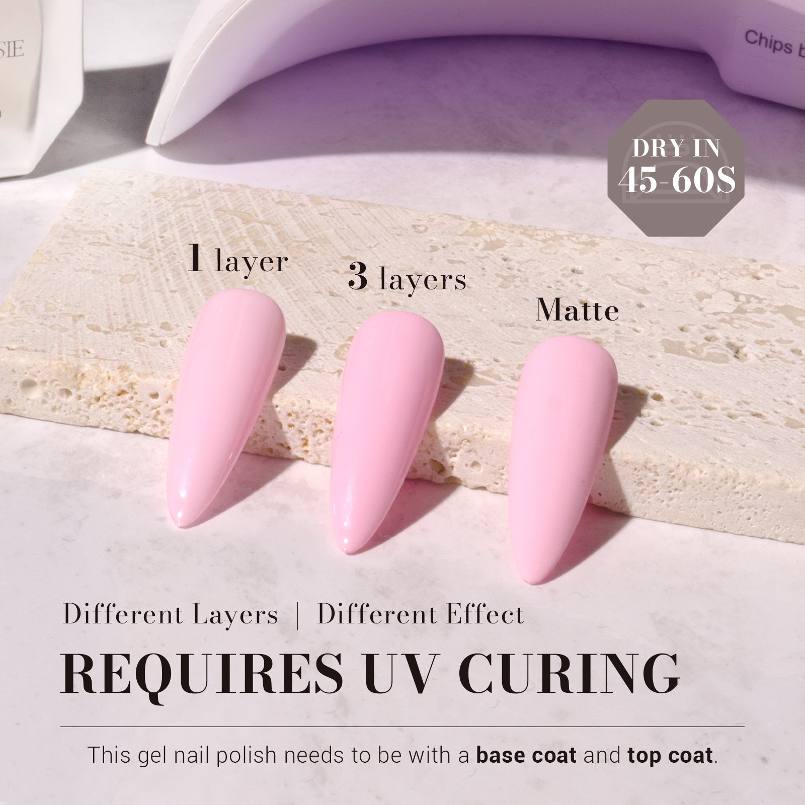 012 Milky Pink - Faster UV Curing Gel Nail Polish 0.5 fl oz/15ml