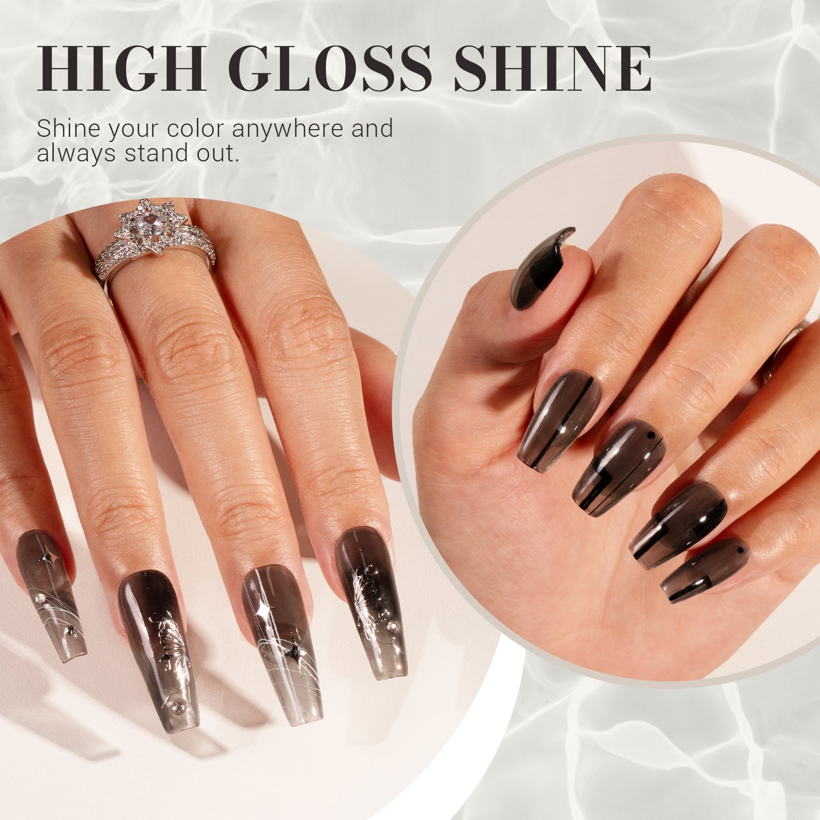 Jeweliver Jelly Gel Nail Polish 0.5 fl oz/15ml - Transparent Black JM-NJ-4