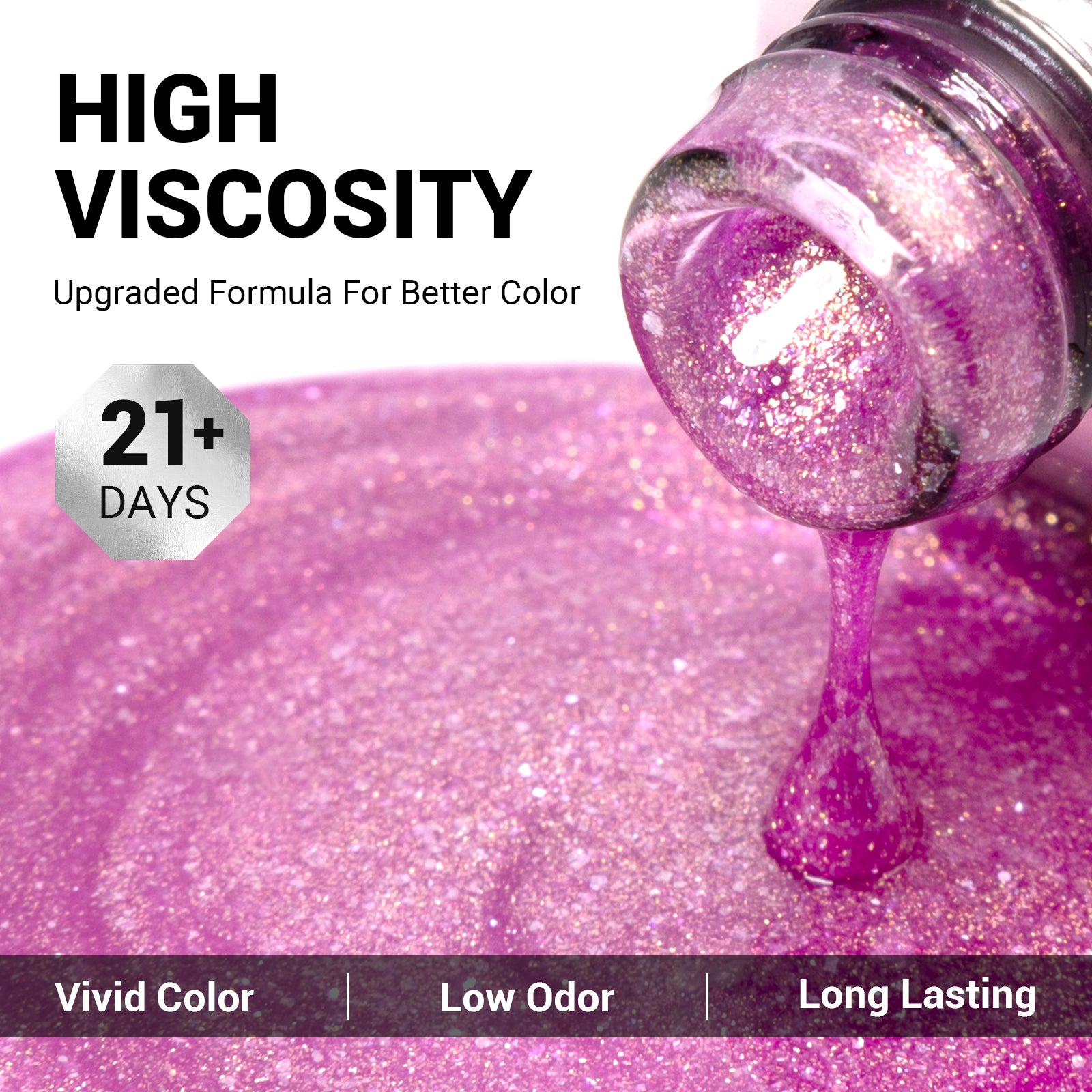 3361 Neon Aurora Purple - Thick Gel Nail Polish(15ml)