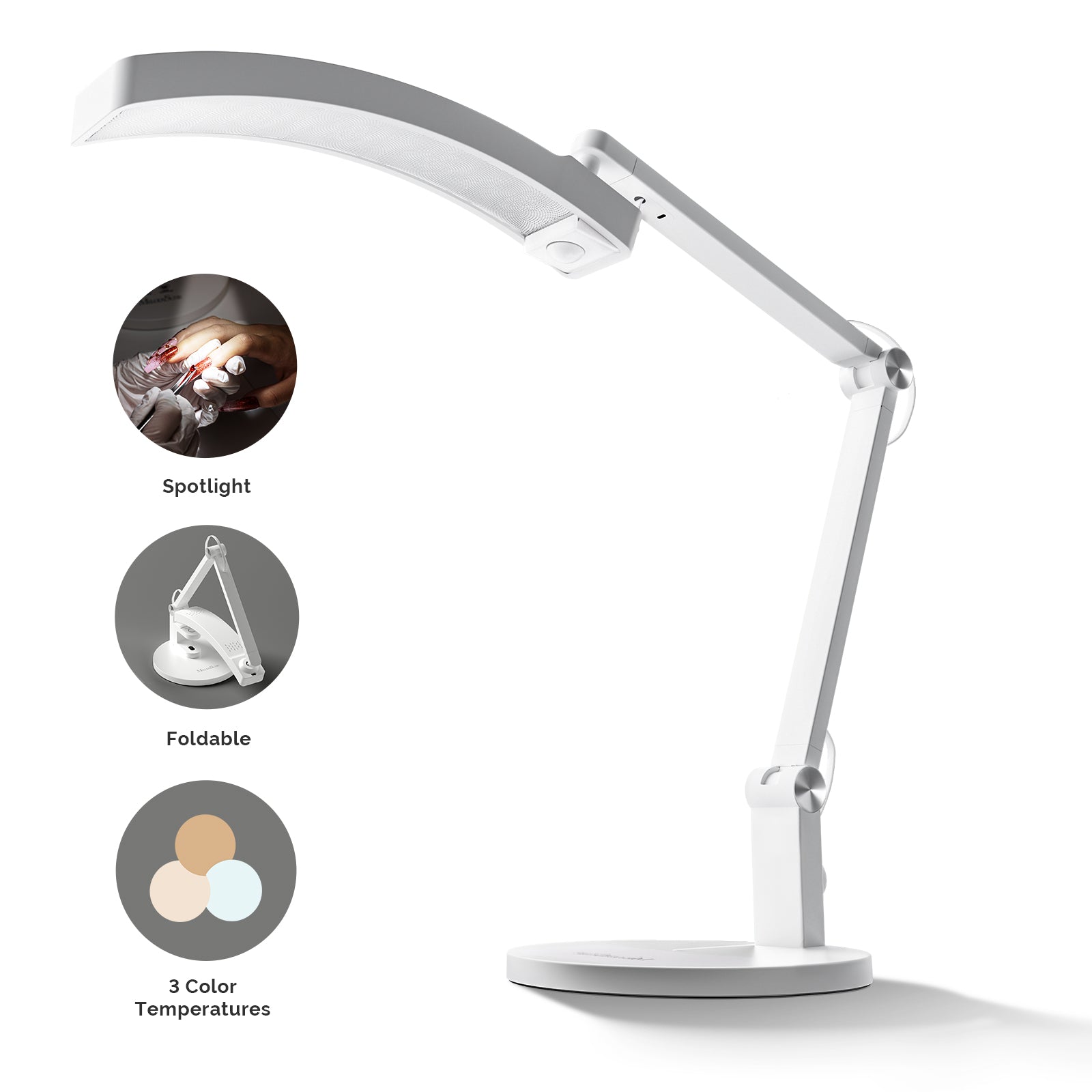 S-Pro25A Nail-Focused 3-Mode Manicure Table Lamp without Nail Lamp