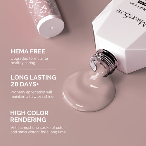 MelodySusie HEMA-free gel nail polish neutral nude shade 431 office appropriate professional working women chip resistant
