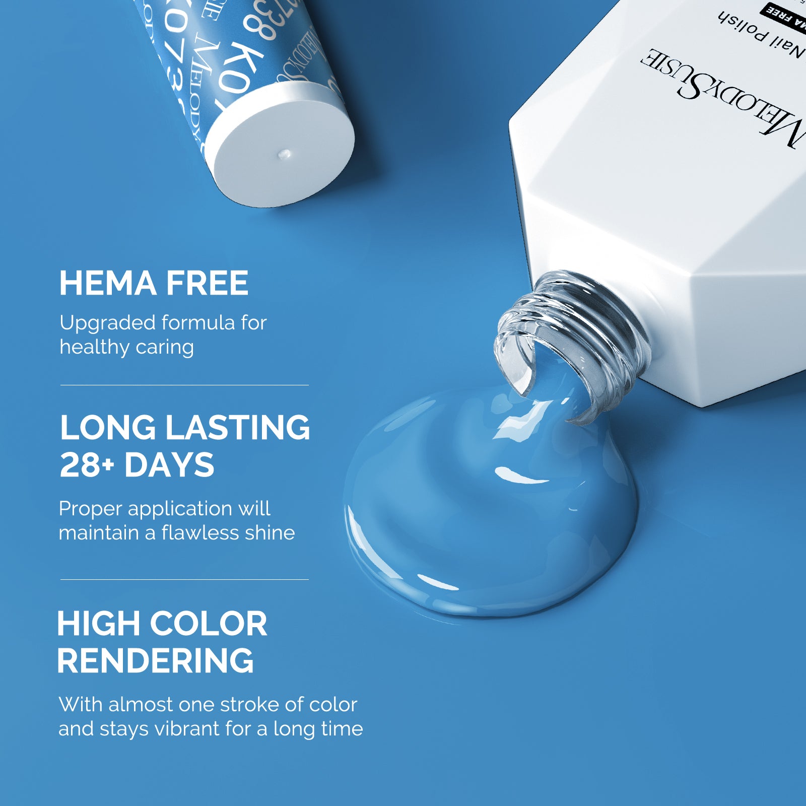 Hema Free Gel Nail Polish 0.5 fl oz/15ml - K0738 Thick Steel Blue