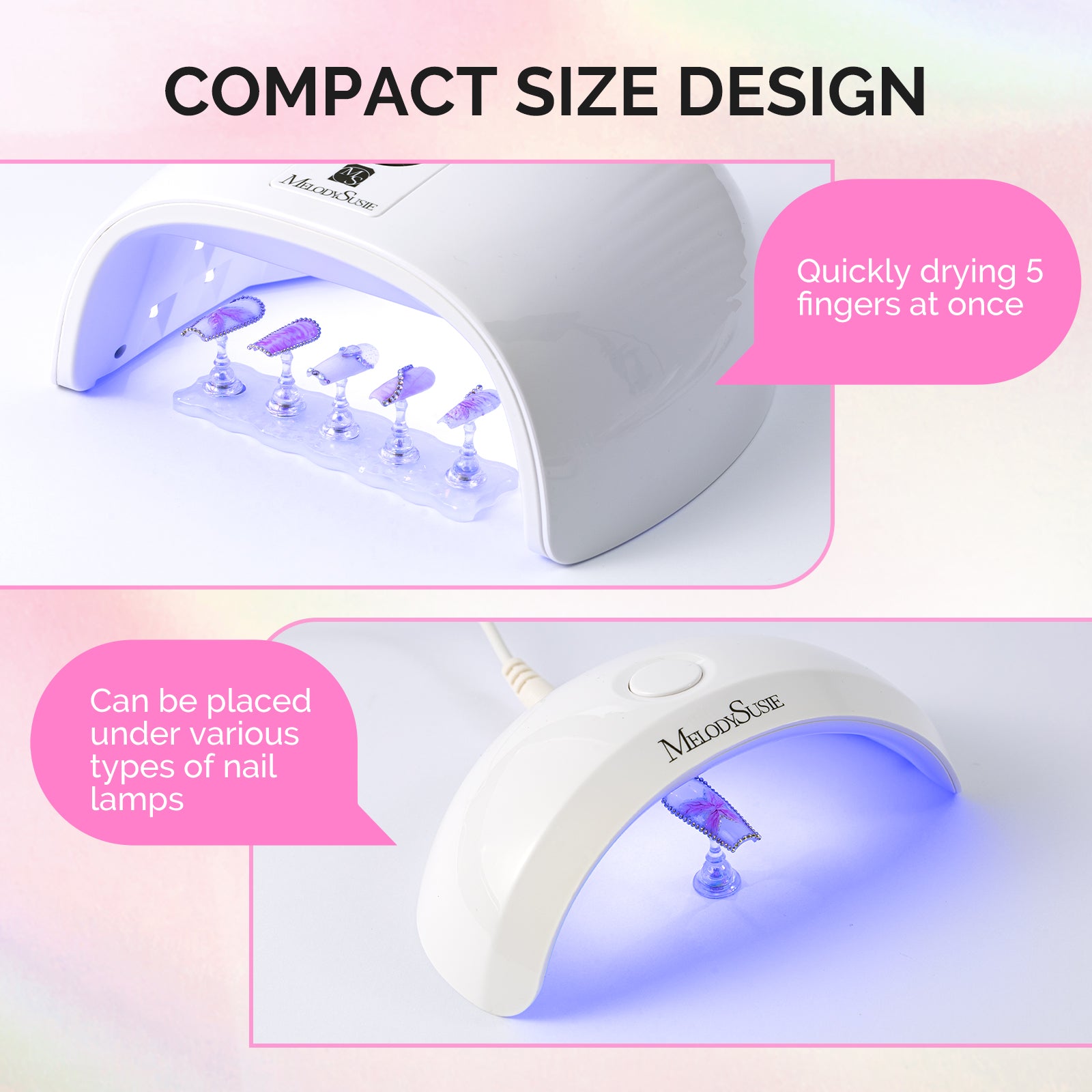 2-Set Acrylic Magnetic Base Nail Stand for Press Ons