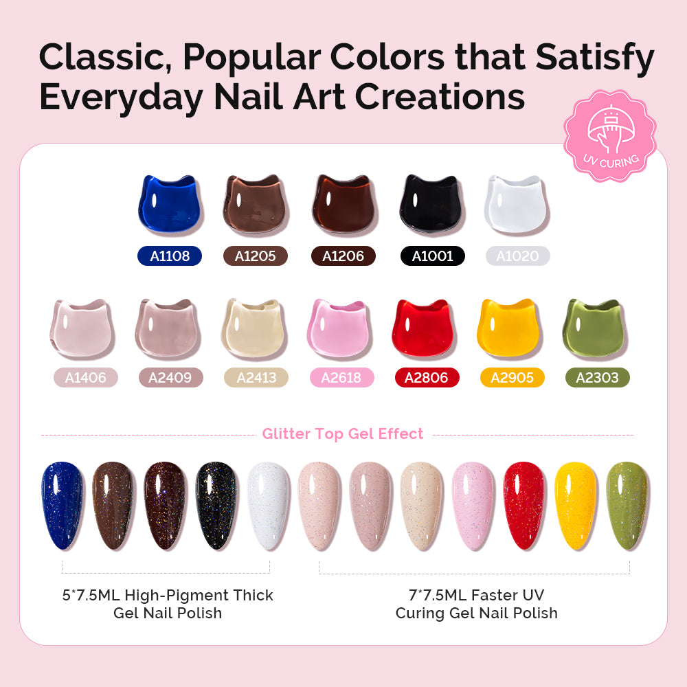 Gel Nail Polish Kit with UV Light
