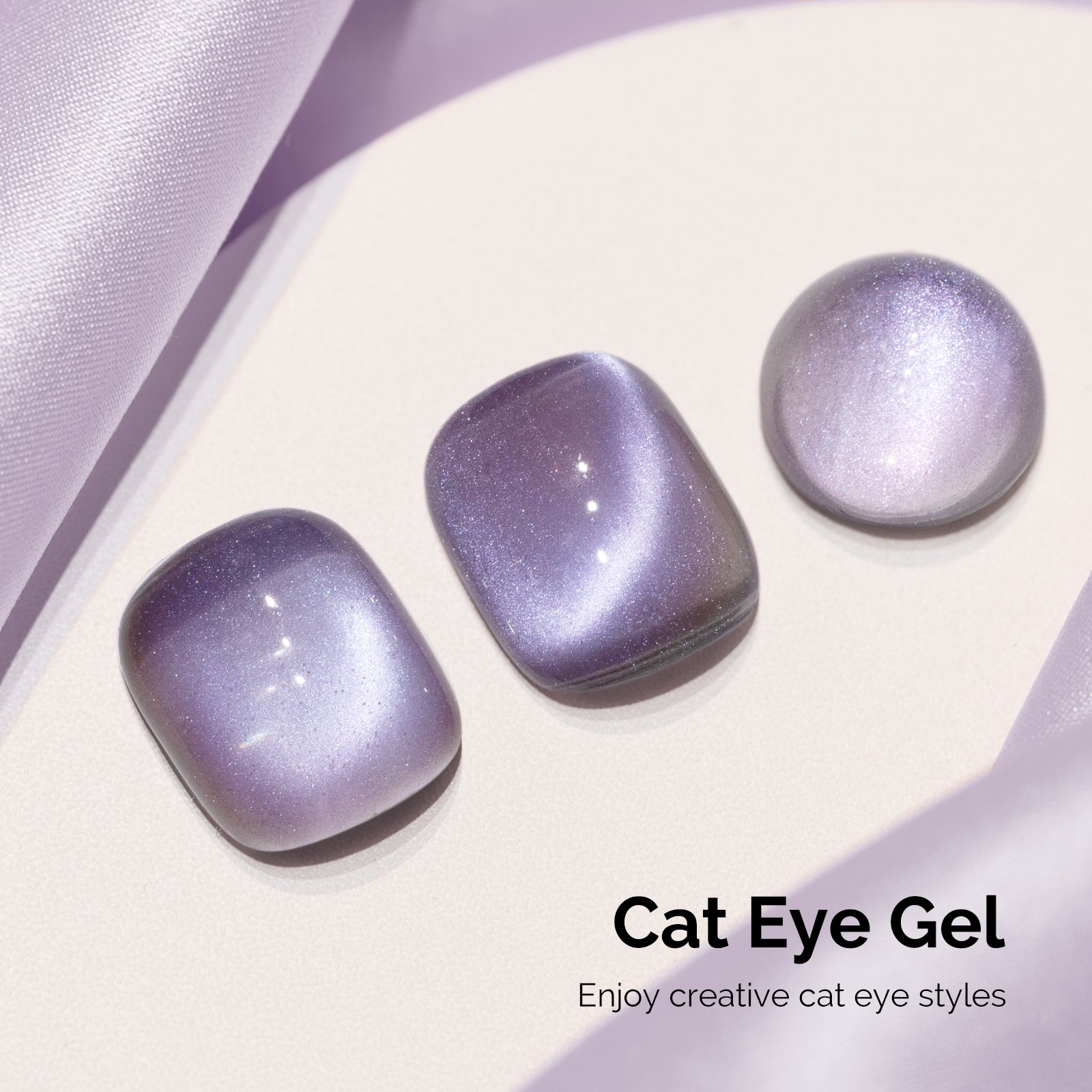 Jeweliver Cat Eye HEMA-Free & TPO-Free Gel Nail Polish 0.5 fl oz/15ml - Aurora Blue Purple 1701