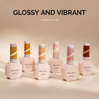 6 Colors Jeweliver Cat Eye Gel Nail Polish Set 0.5 fl oz/15ml - Yellow