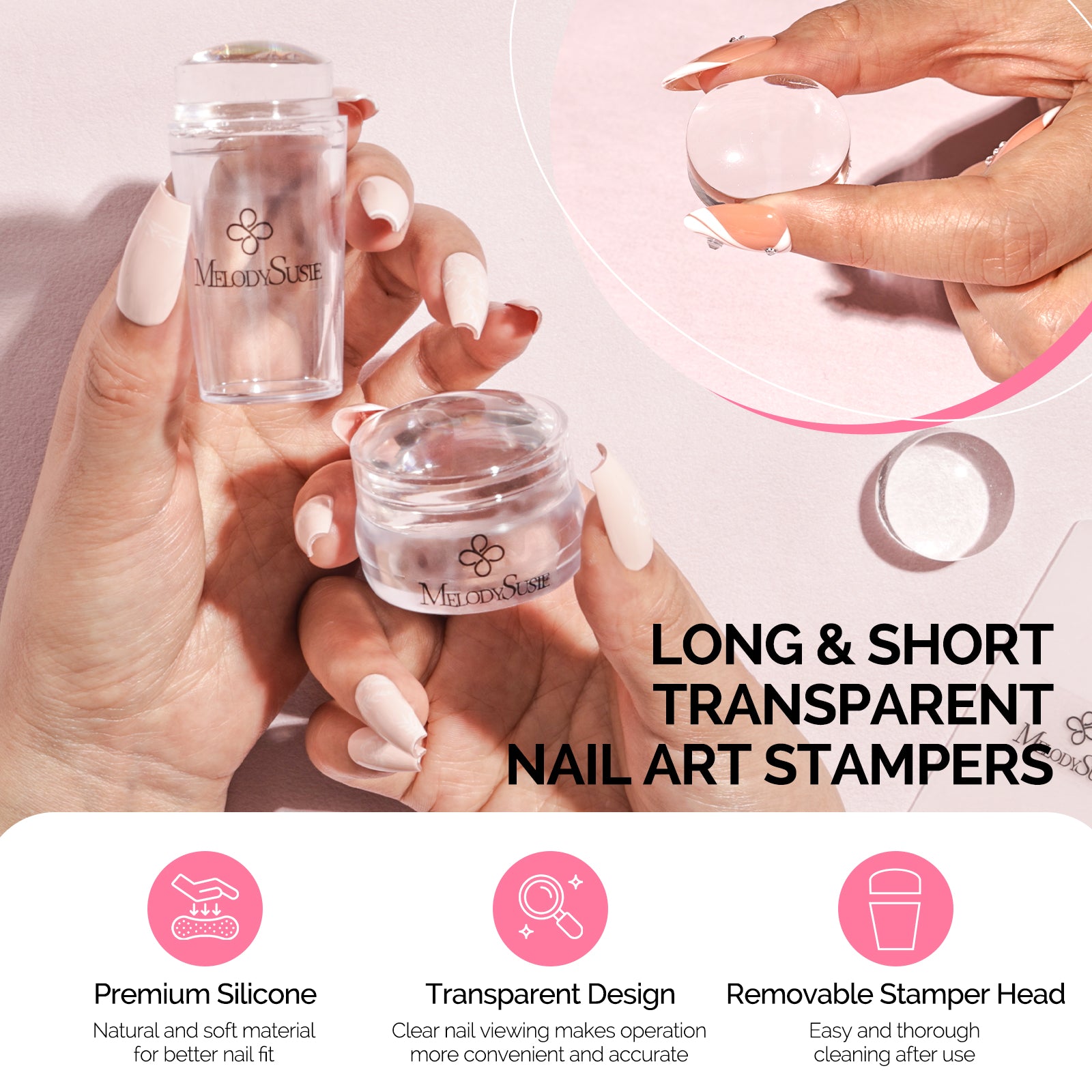 French Nail Stamper Kit 4PCS - Clear