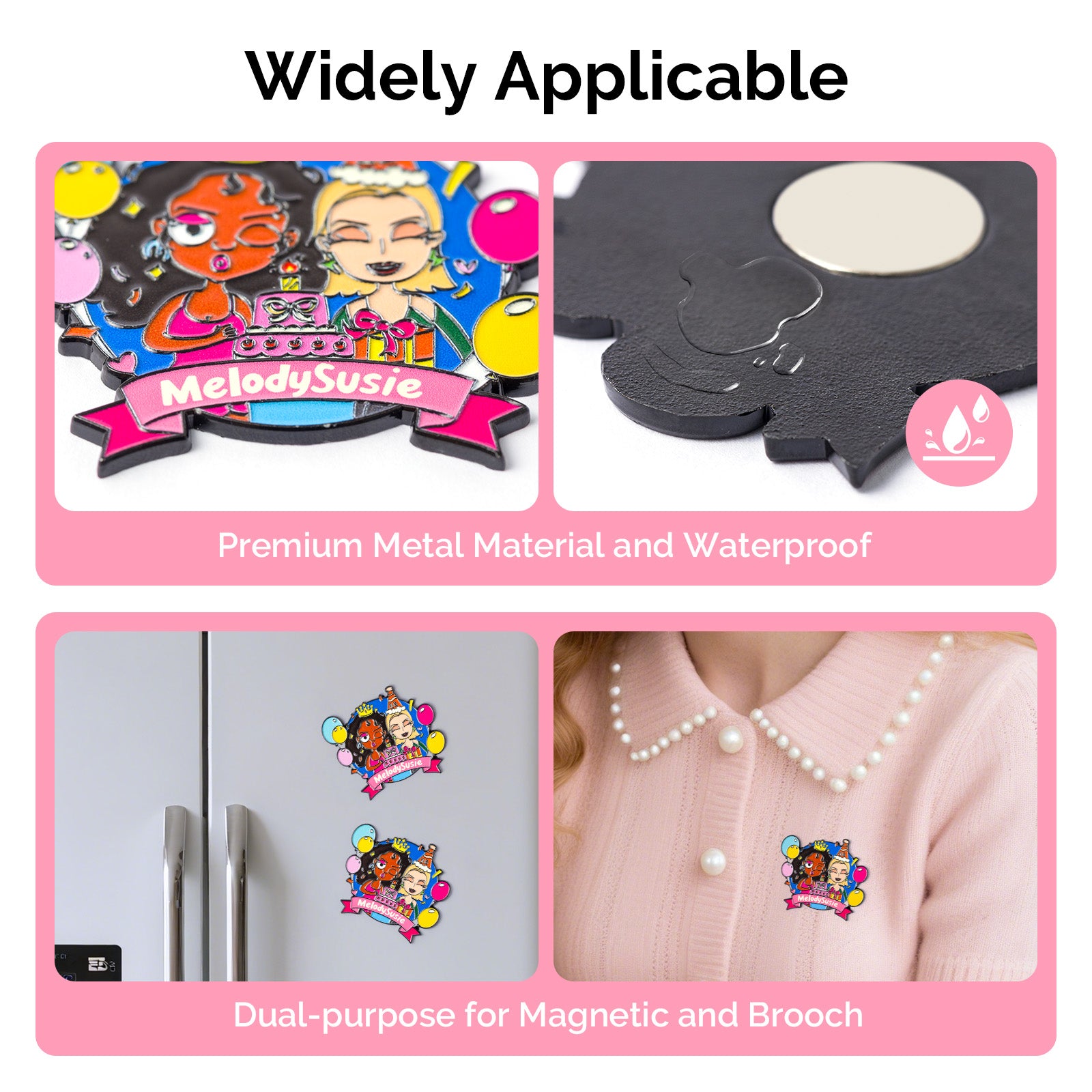 Dual-Use Metal Magnetic Brooch