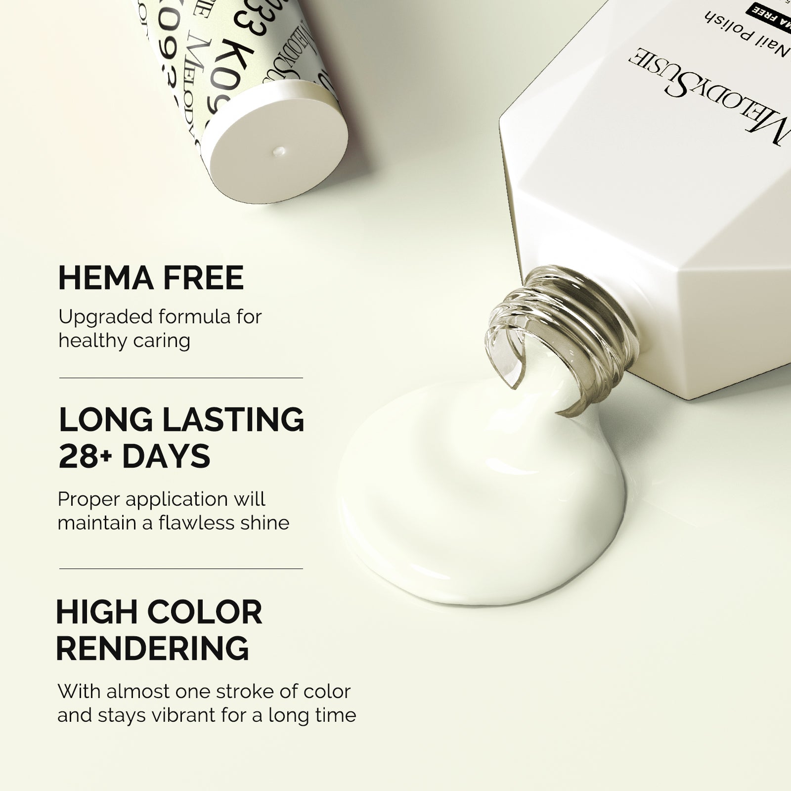 Hema Free Gel Nail Polish 0.5 fl oz/15ml - K0933 Thick Beige