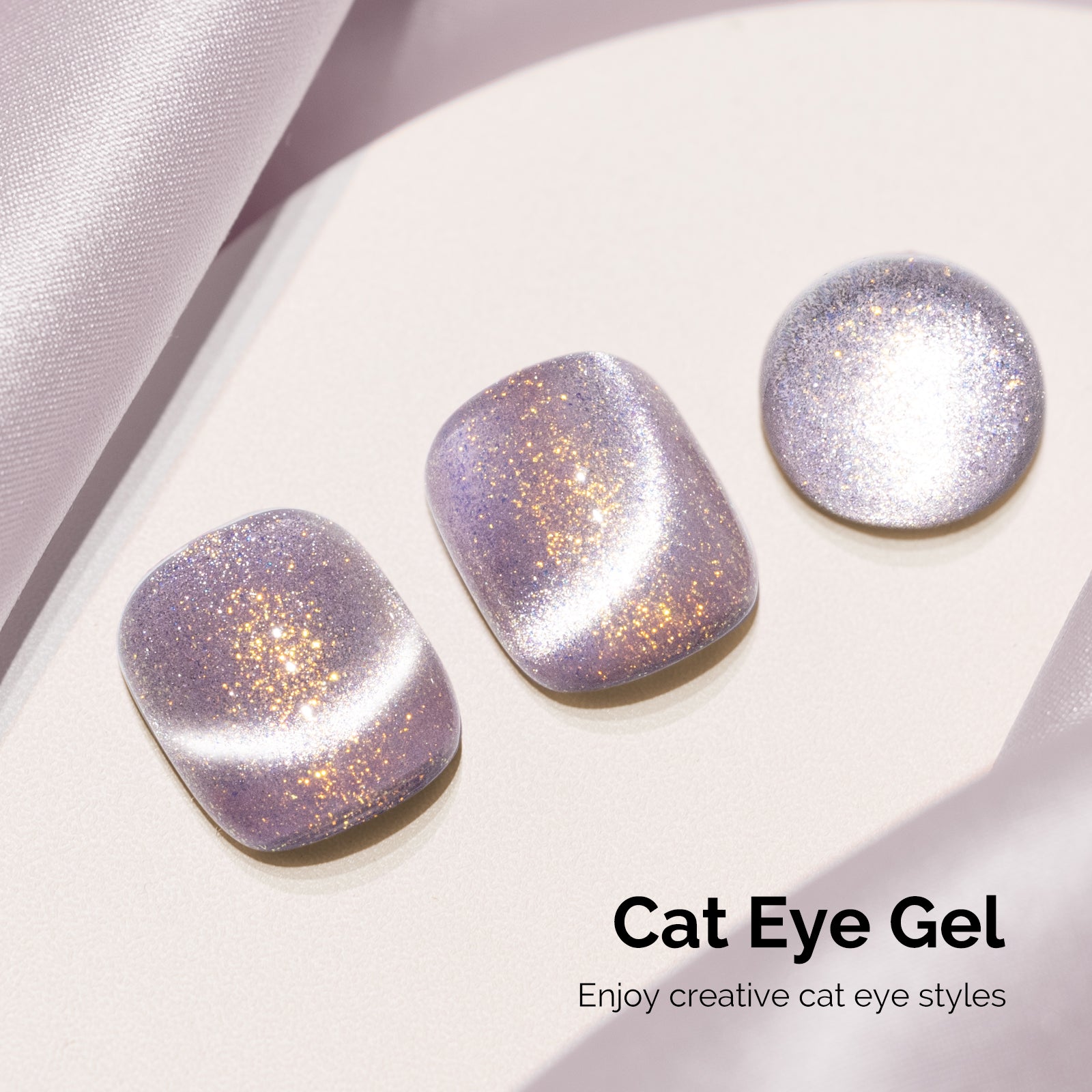 Jeweliver Cat Eye HEMA-Free & TPO-Free Gel Nail Polish 0.5 fl oz/15ml - Starry Light Pink 1703
